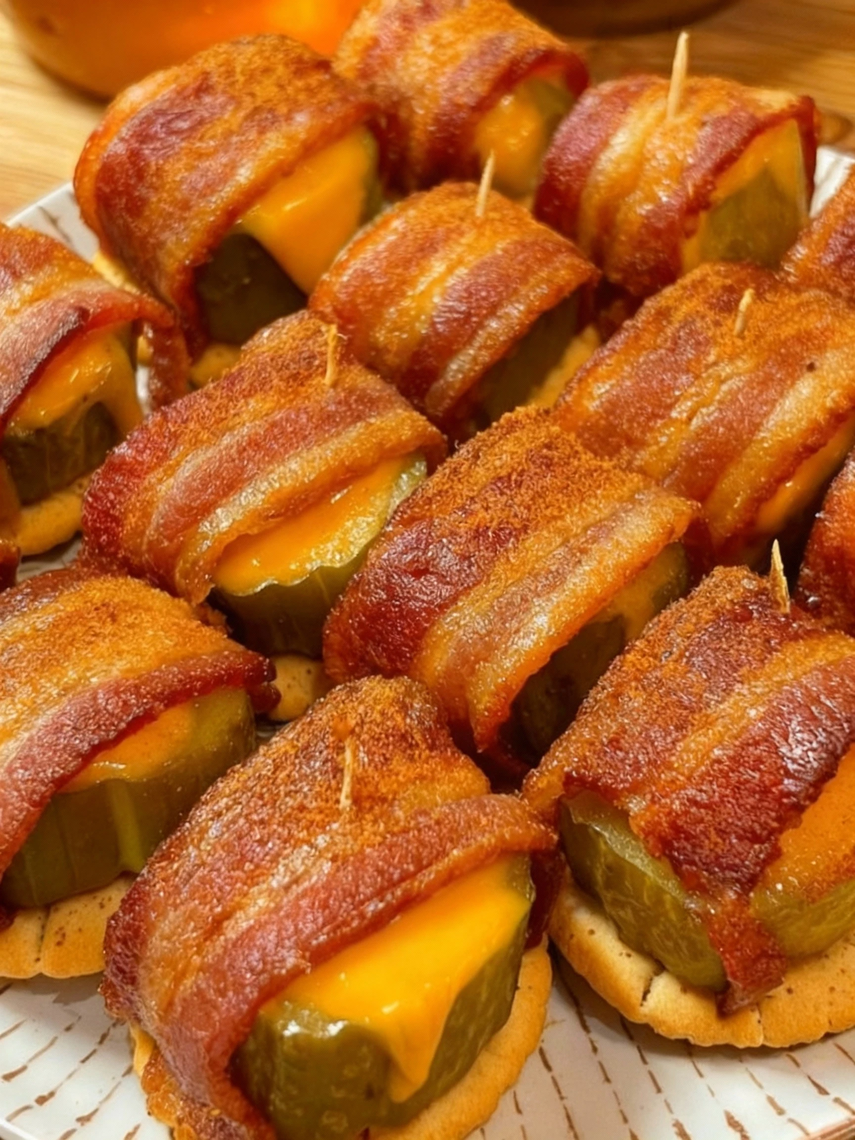 Smoked Bacon-Wrapped Pickle Crackers finished
