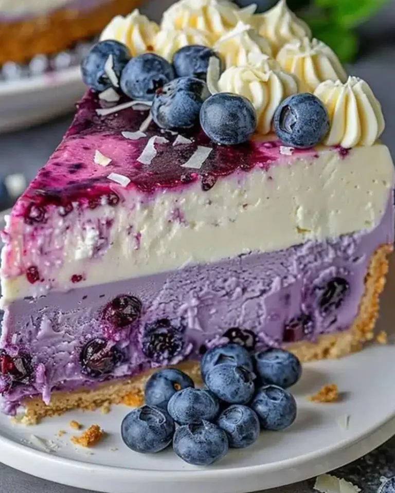 Ultimate White Chocolate Blueberry Cheesecake – No-Bake Delight