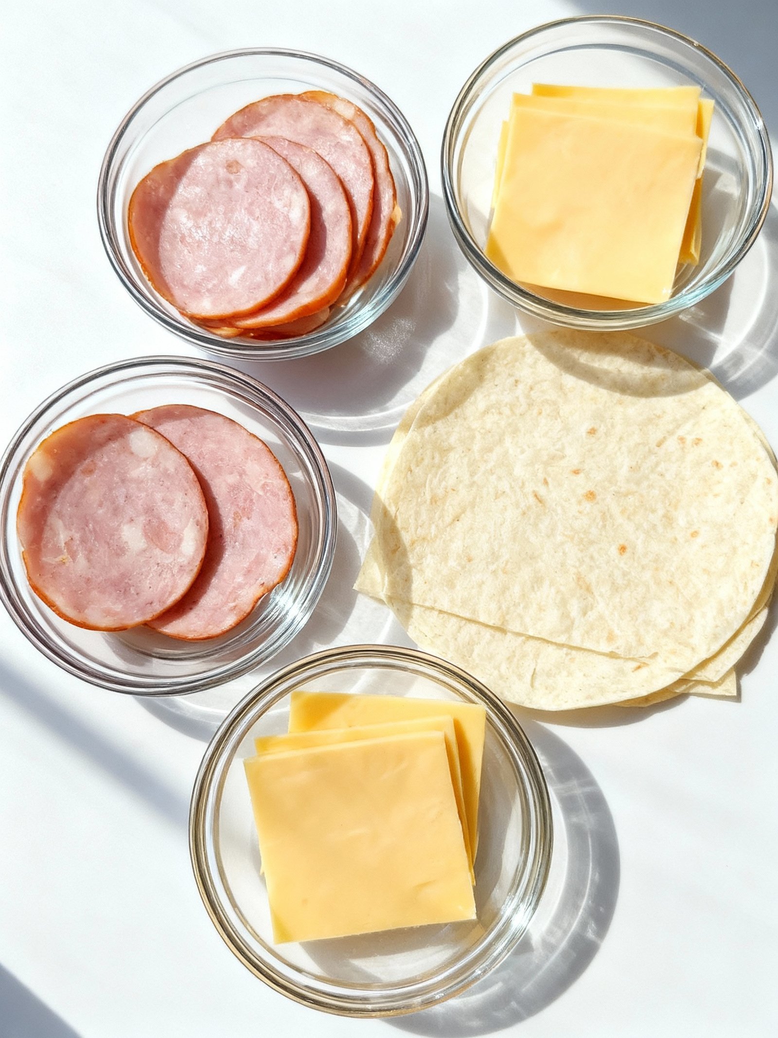 Air Fryer Chicken Ham Wraps ingredients