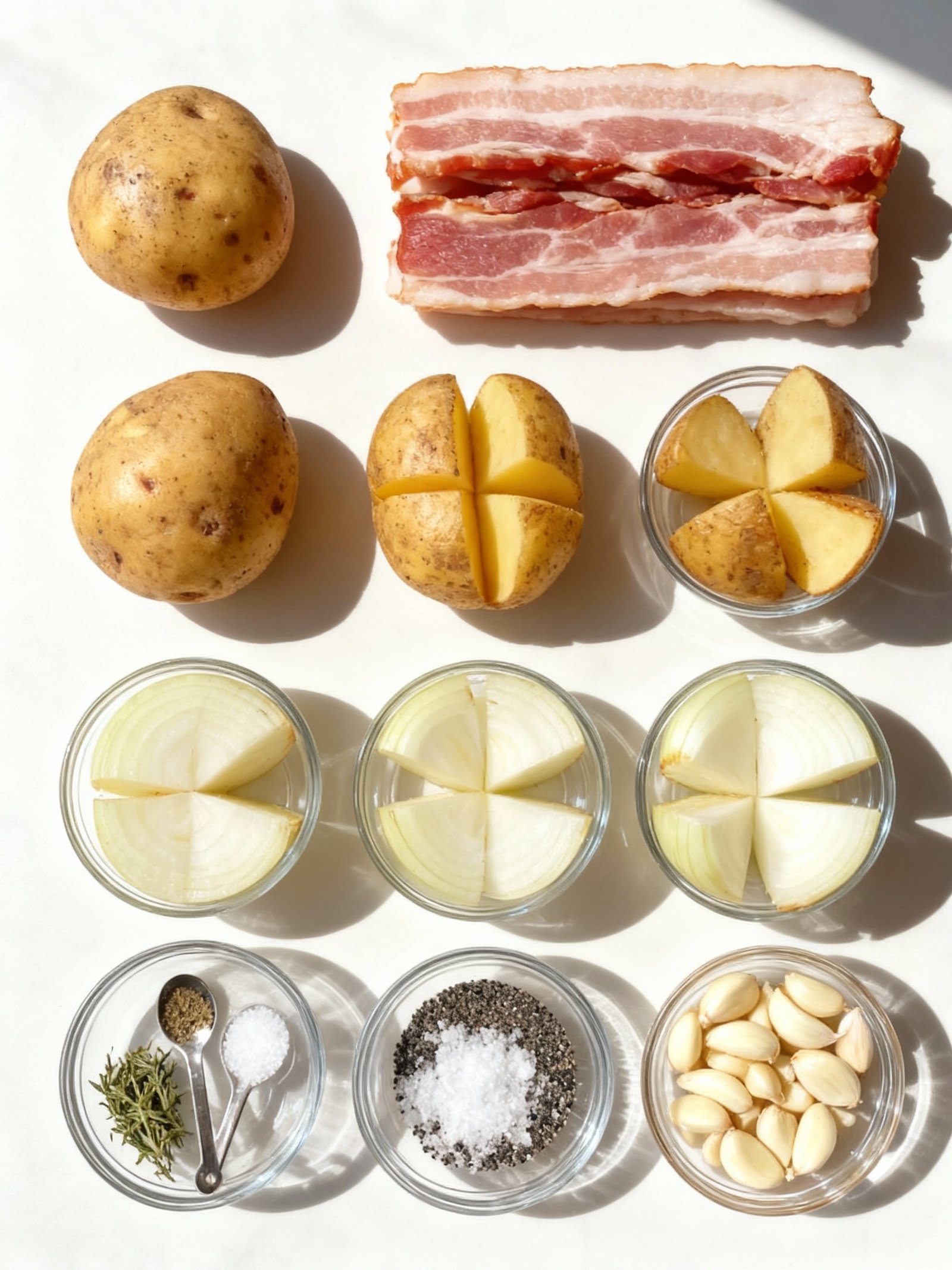 Bacon and Onion Roasted Potatoes ingredients