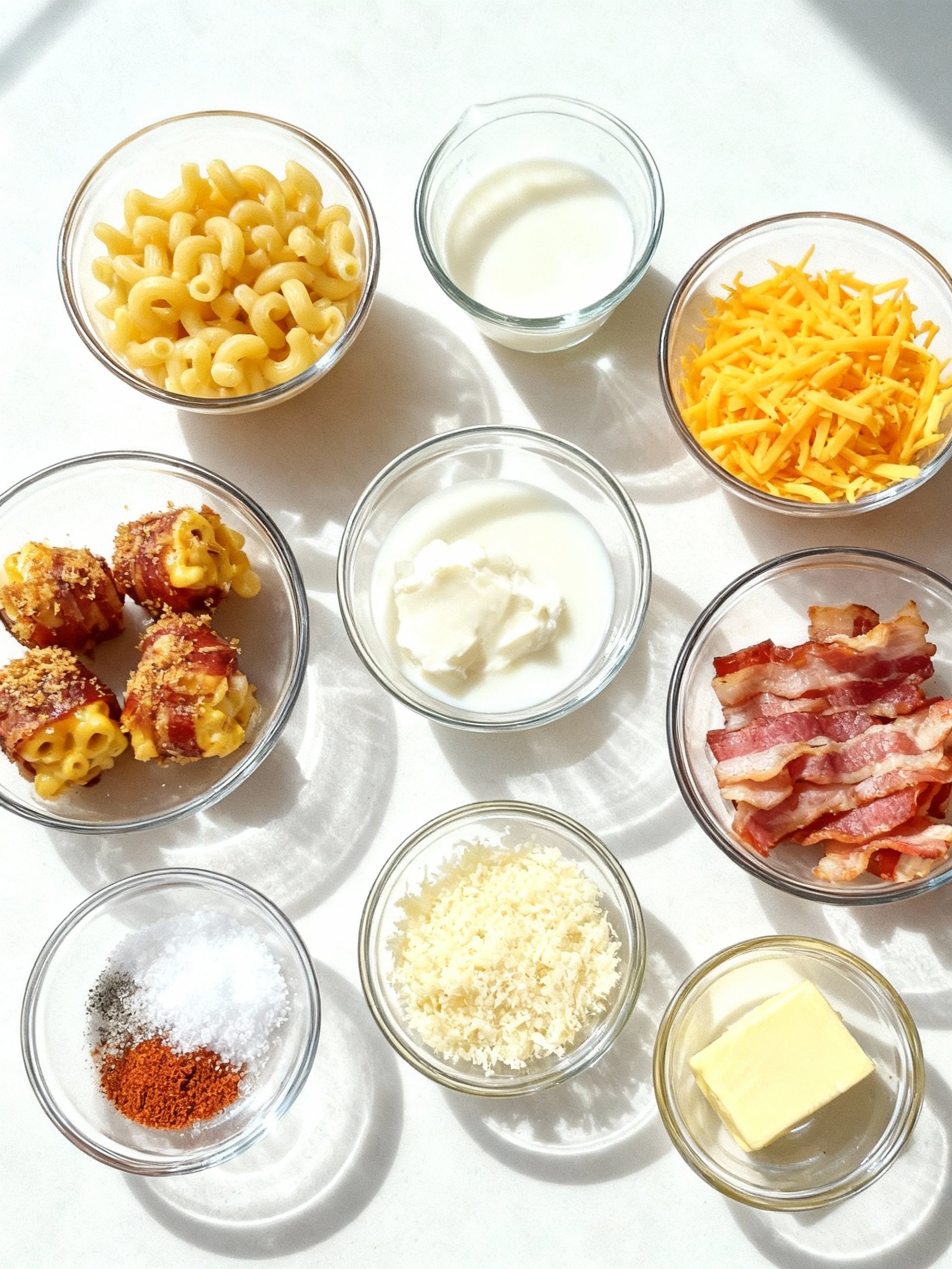 Bacon-Wrapped Mac & Cheese Bites ingredients