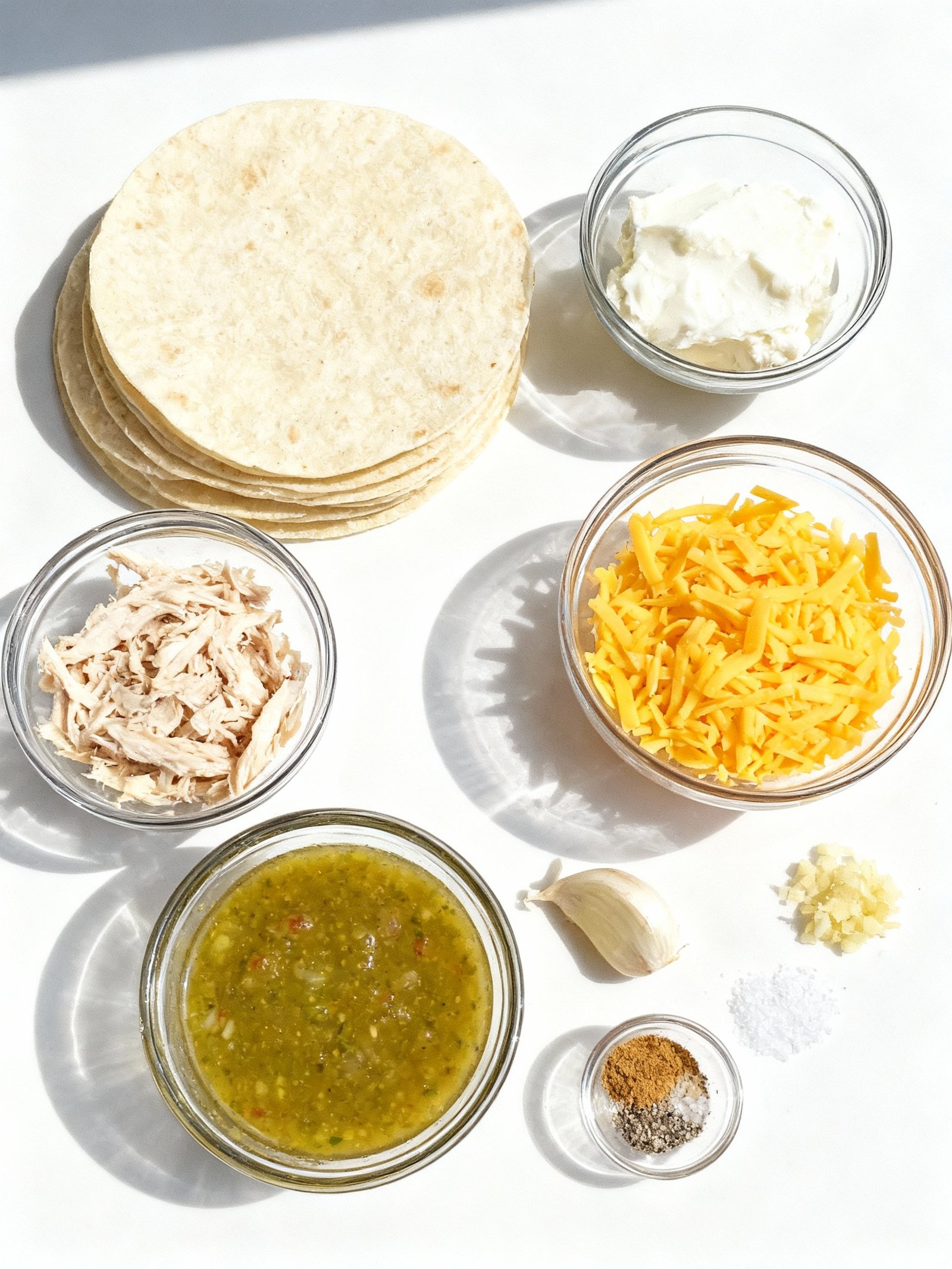 Baked Cream Cheese Chicken Taquitos ingredients