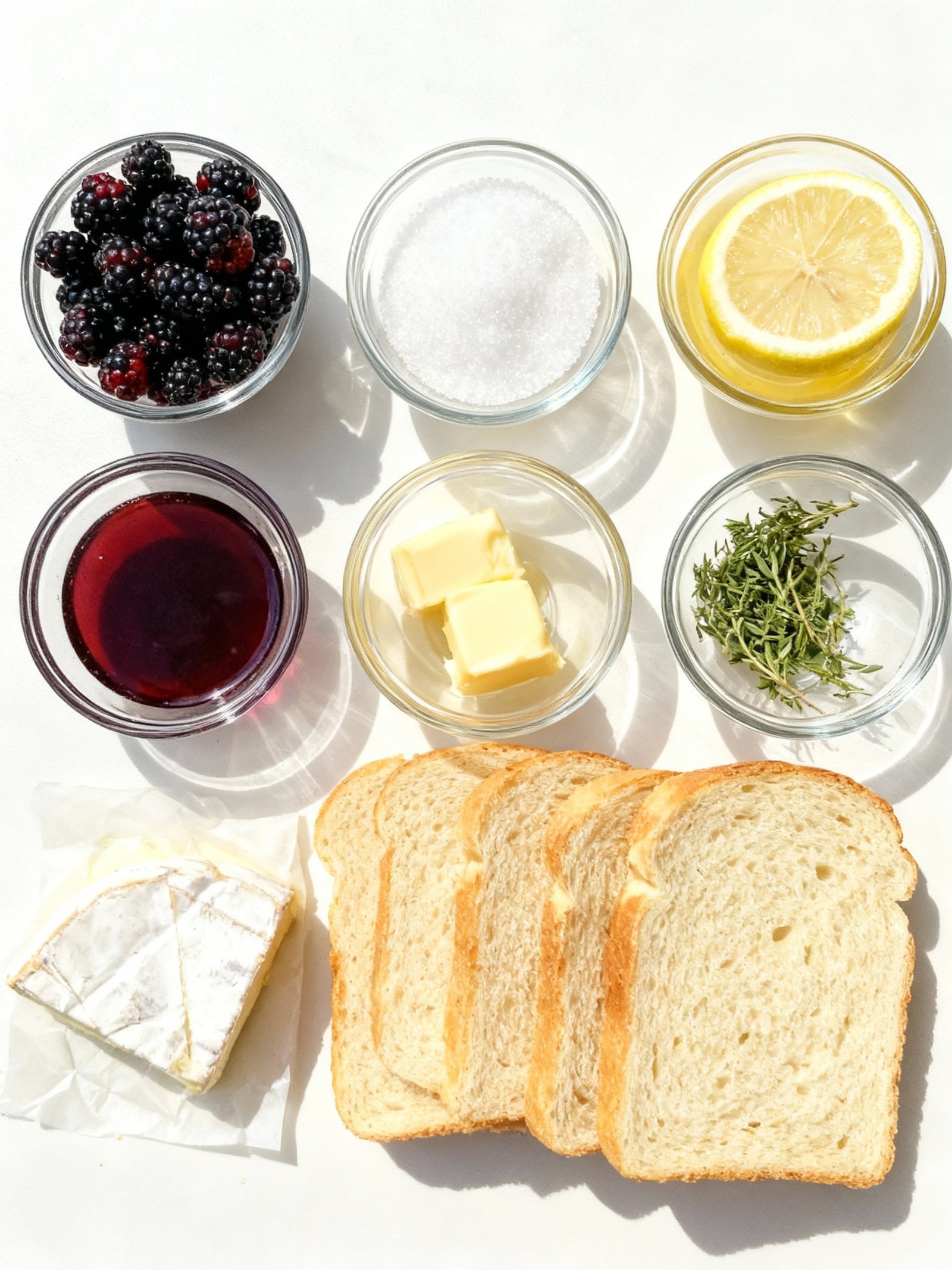 Balsamic Blackberry Bliss Grilled Cheese ingredients