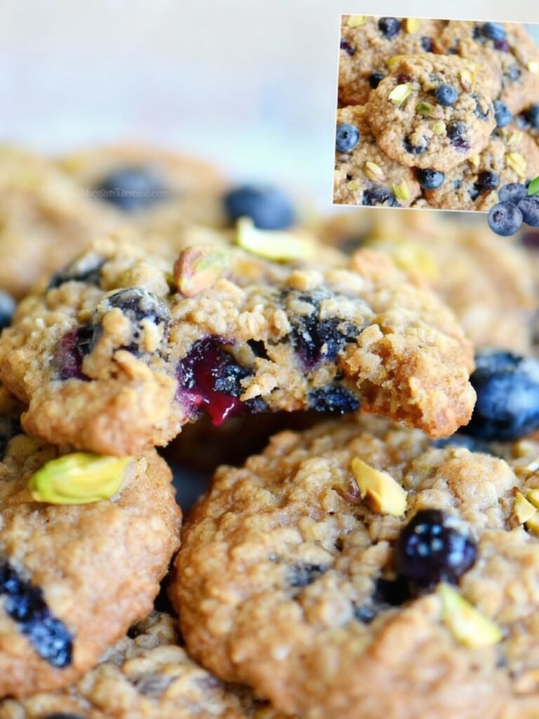 Blueberry Pistachio Oatmeal Cookies Recipe