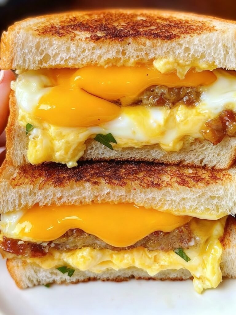 Breakfast Grilled Cheese Eggs Recipe