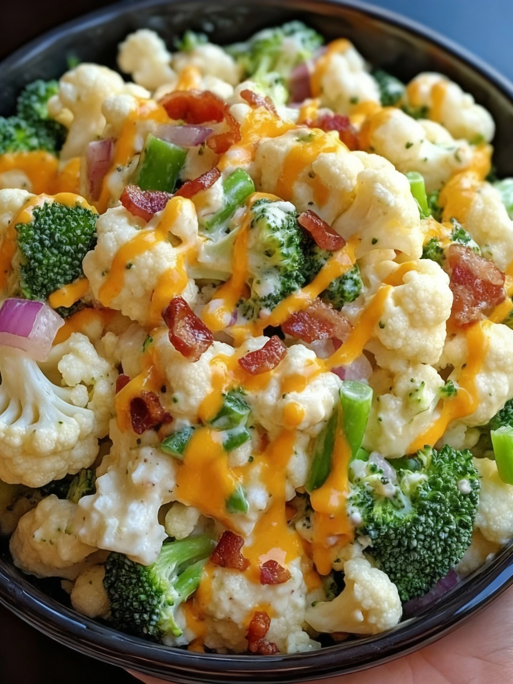 Broccoli Cauliflower Salad finished