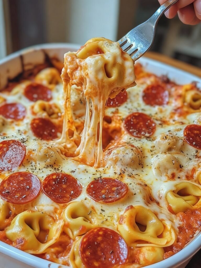 Cheese Tortellini Pepperoni Pizza Casserole Recipe