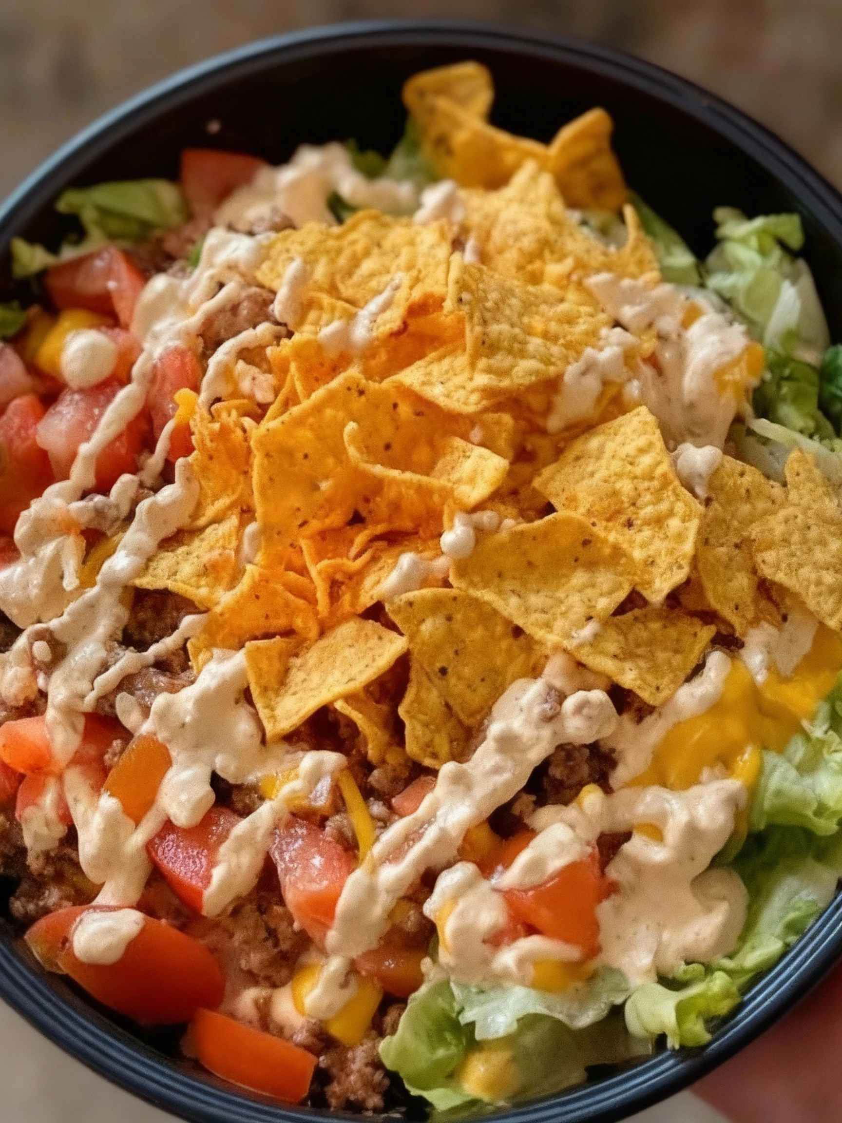 Cheeseburger Doritos Salad finished