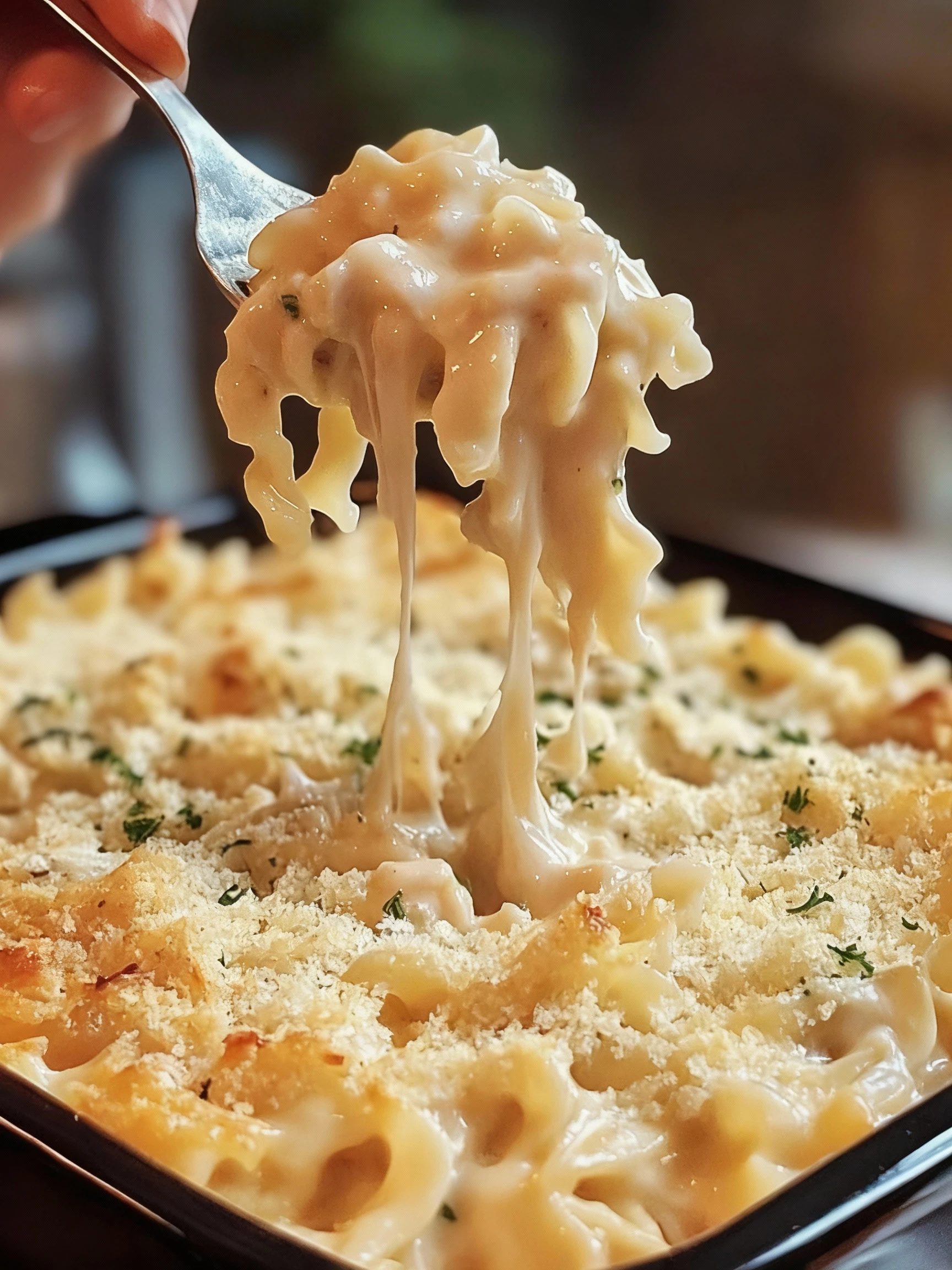 Cheesy Chicken Noodle Casserole finished