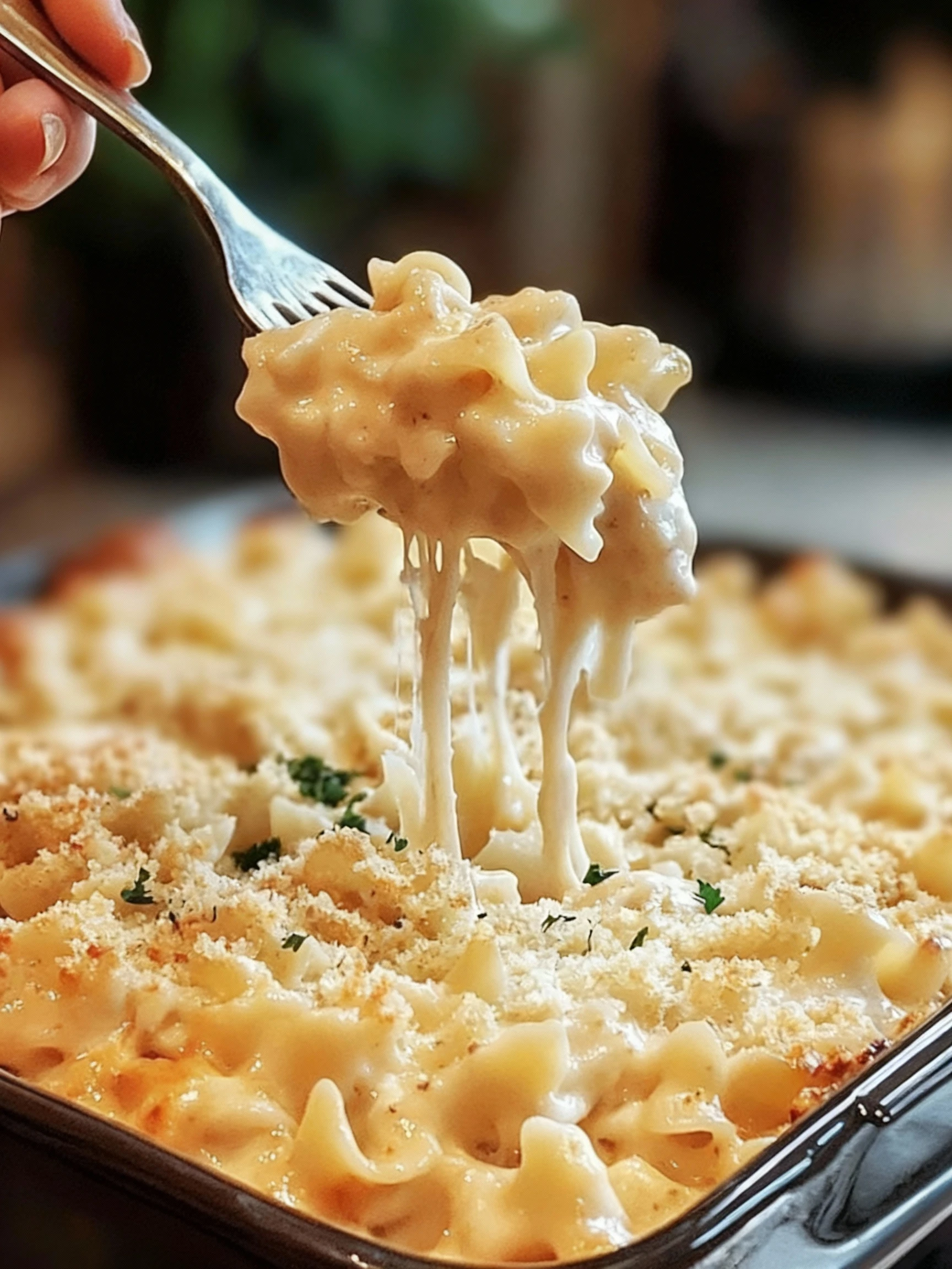 Cheesy Chicken Noodle Casserole finished