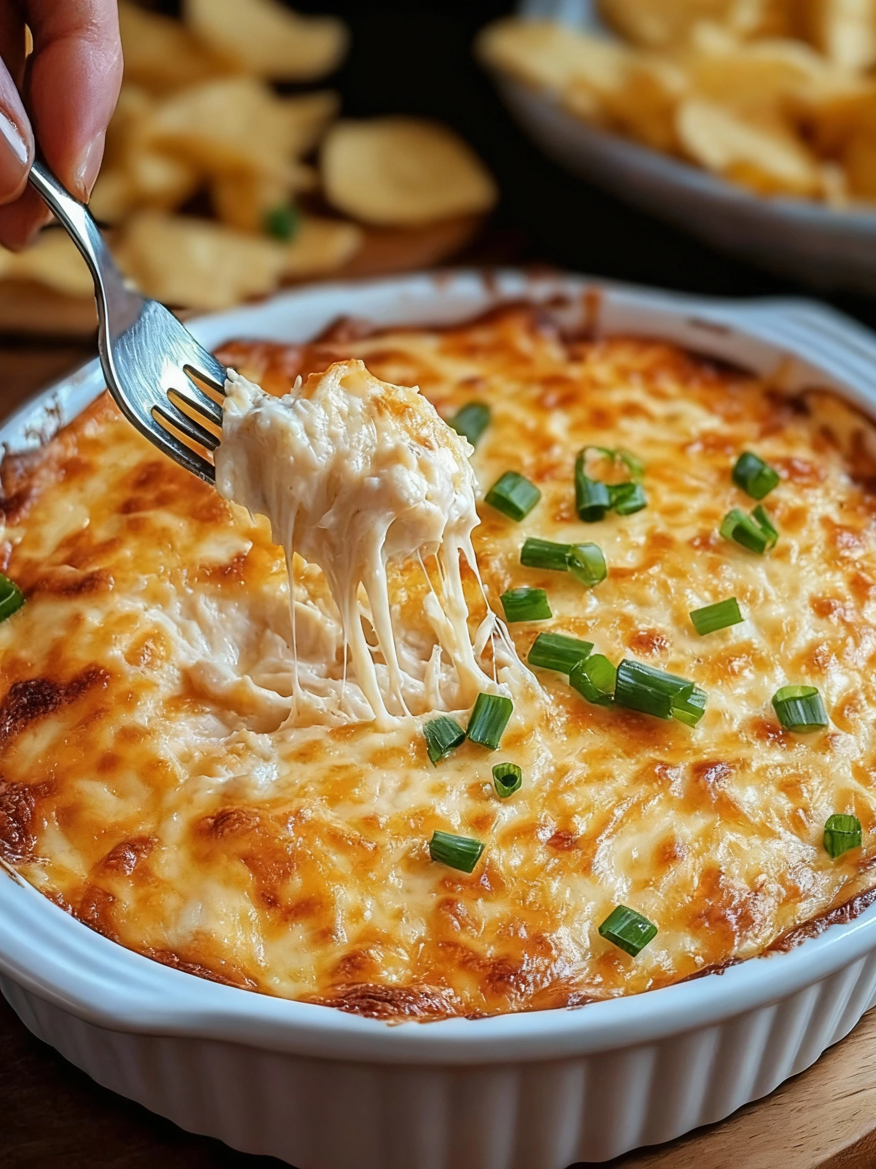 Cheesy Crab Rangoon Dip finished