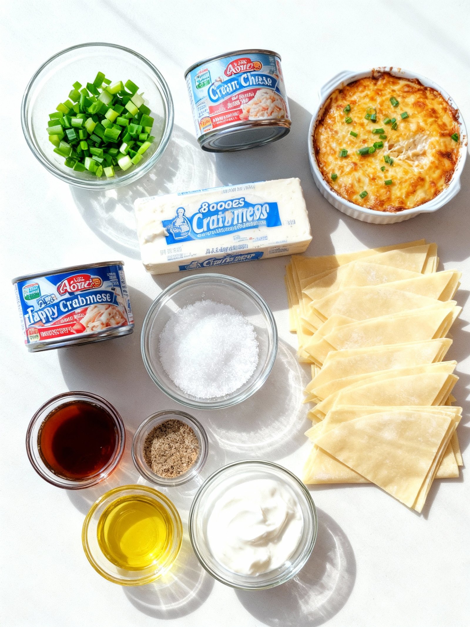 Cheesy Crab Rangoon Dip ingredients