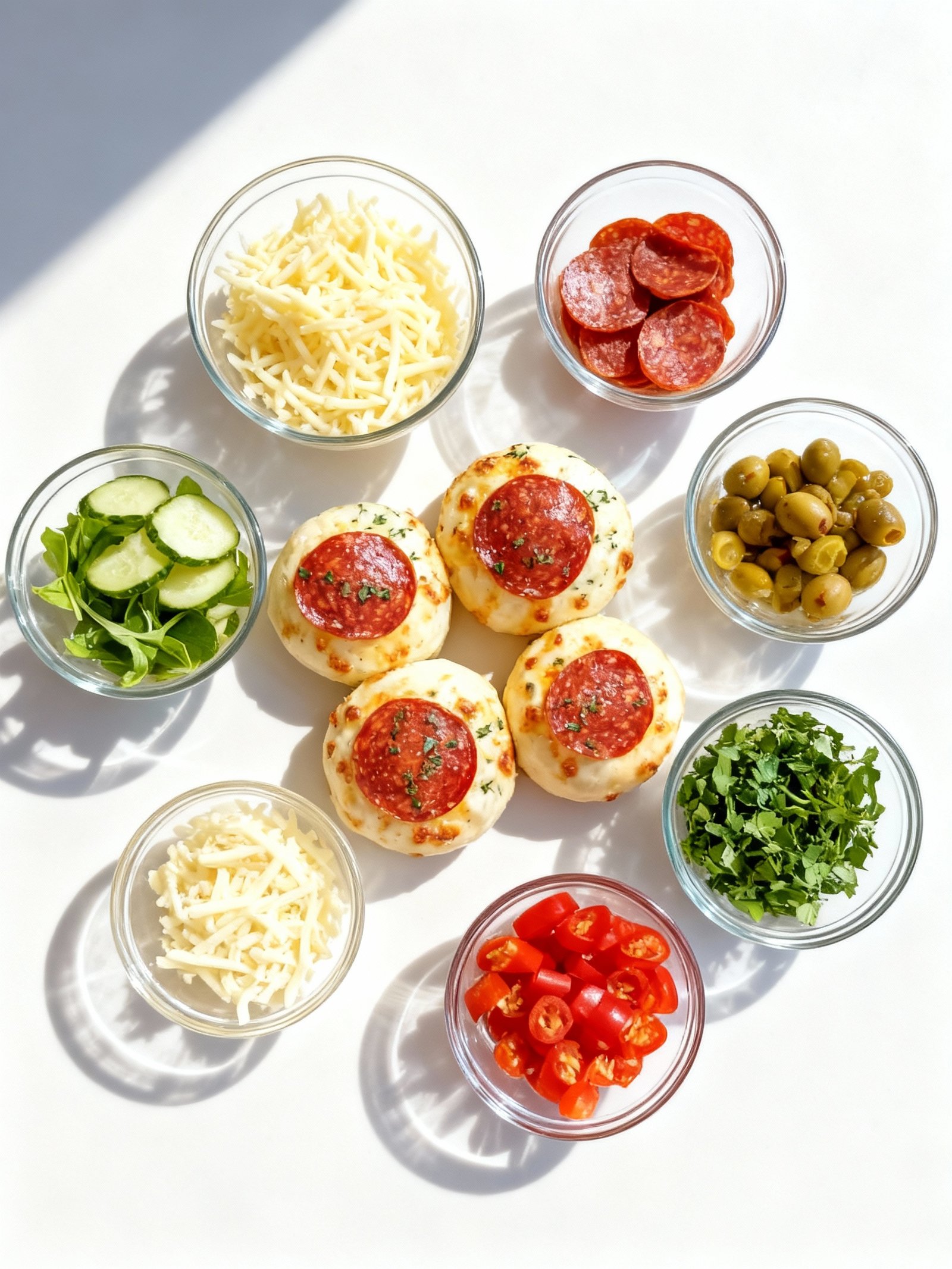 Cheesy Pepperoni Pizza Bombs ingredients