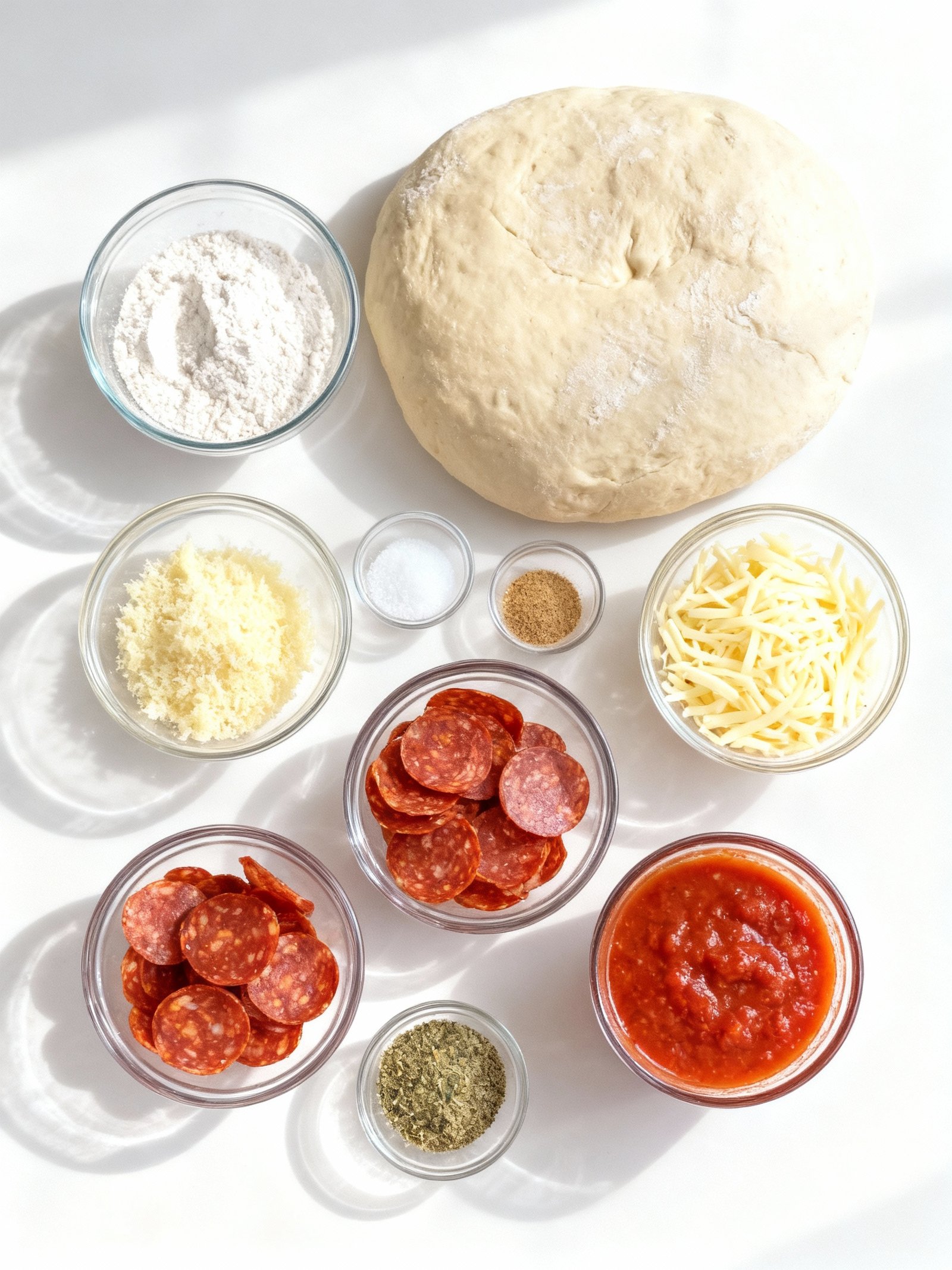Cheesy Pepperoni Stromboli Bake ingredients