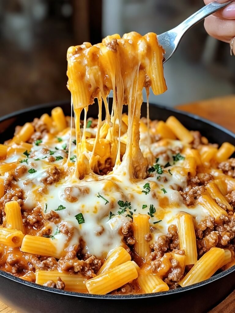 Cheesy Sloppy Cheeseburger Pasta Recipe