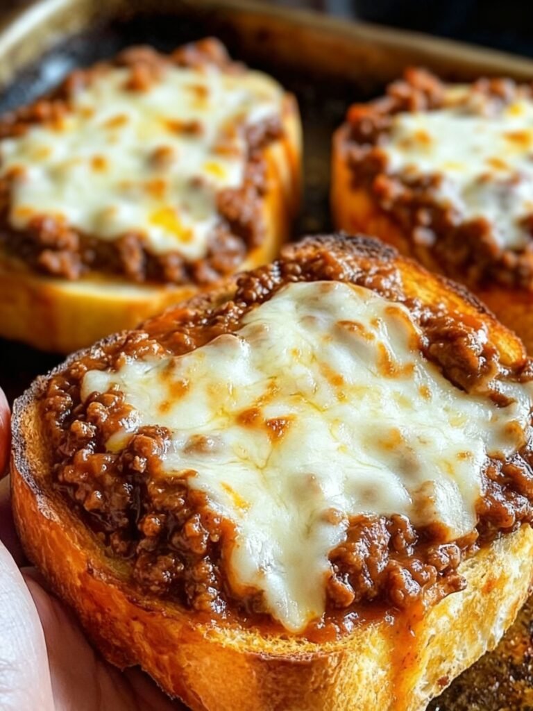 Cheesy Sloppy Joe Toast Recipe