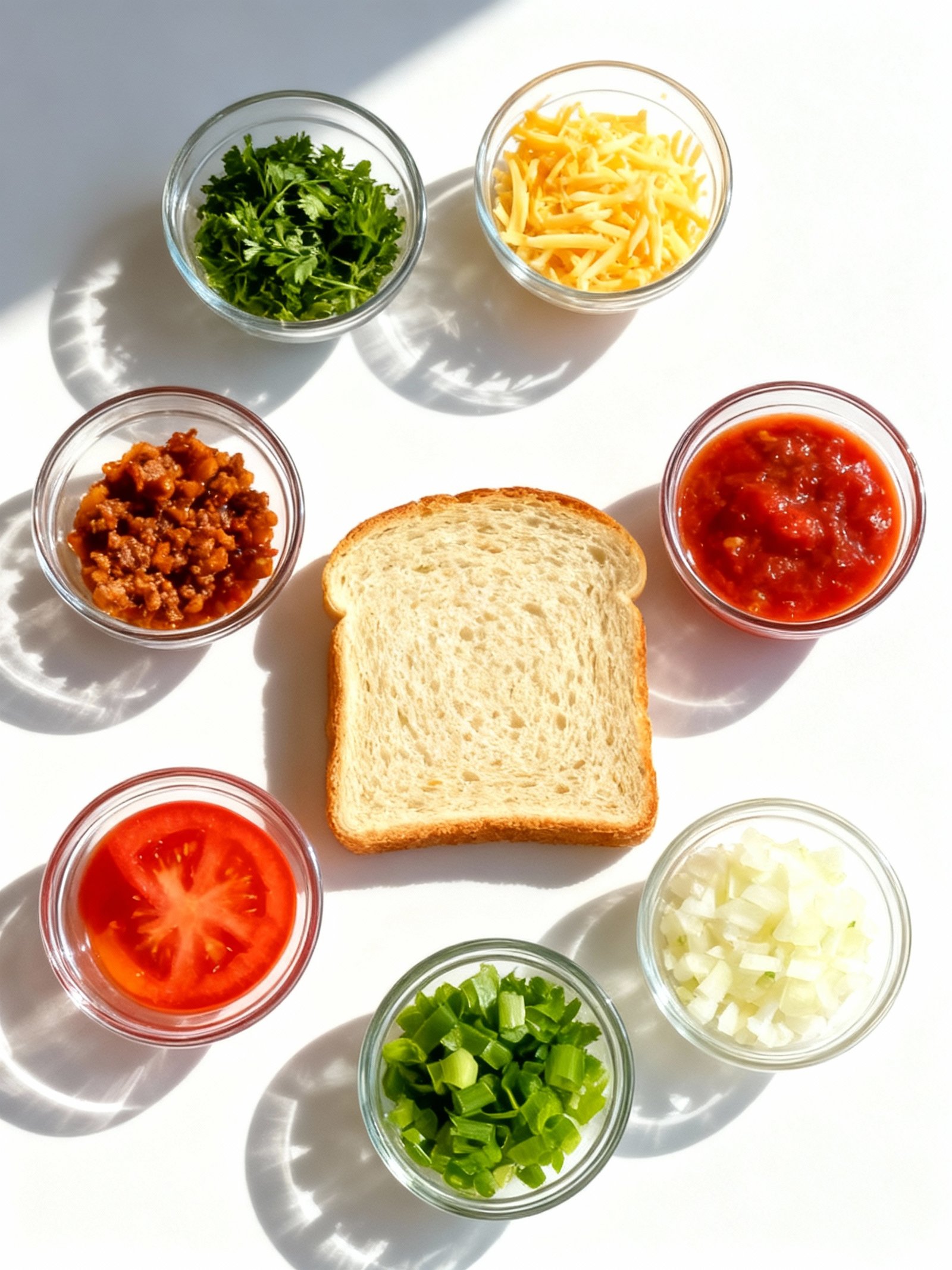 Cheesy Sloppy Joe Toast ingredients