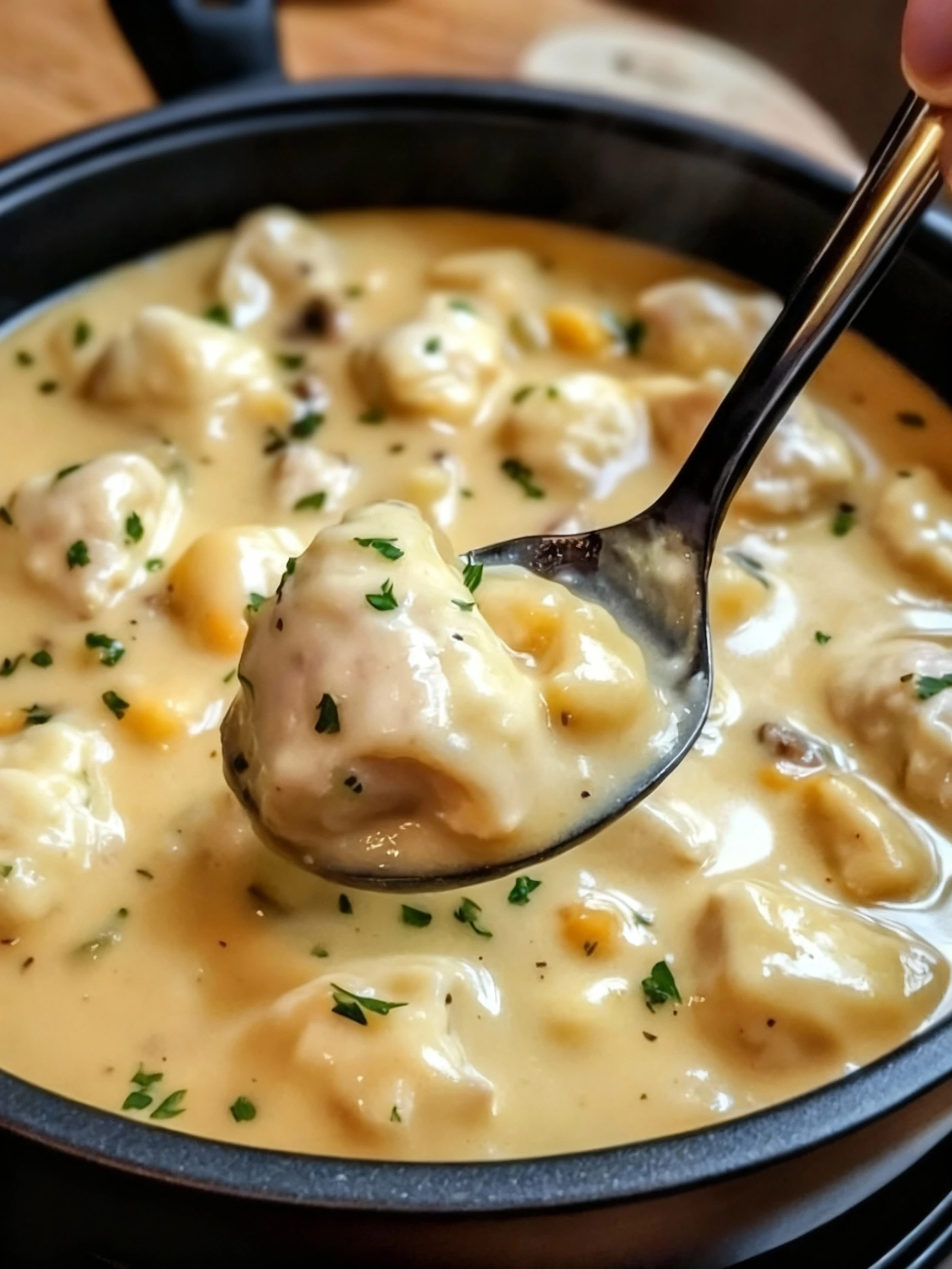 Chicken and Dumplings finished