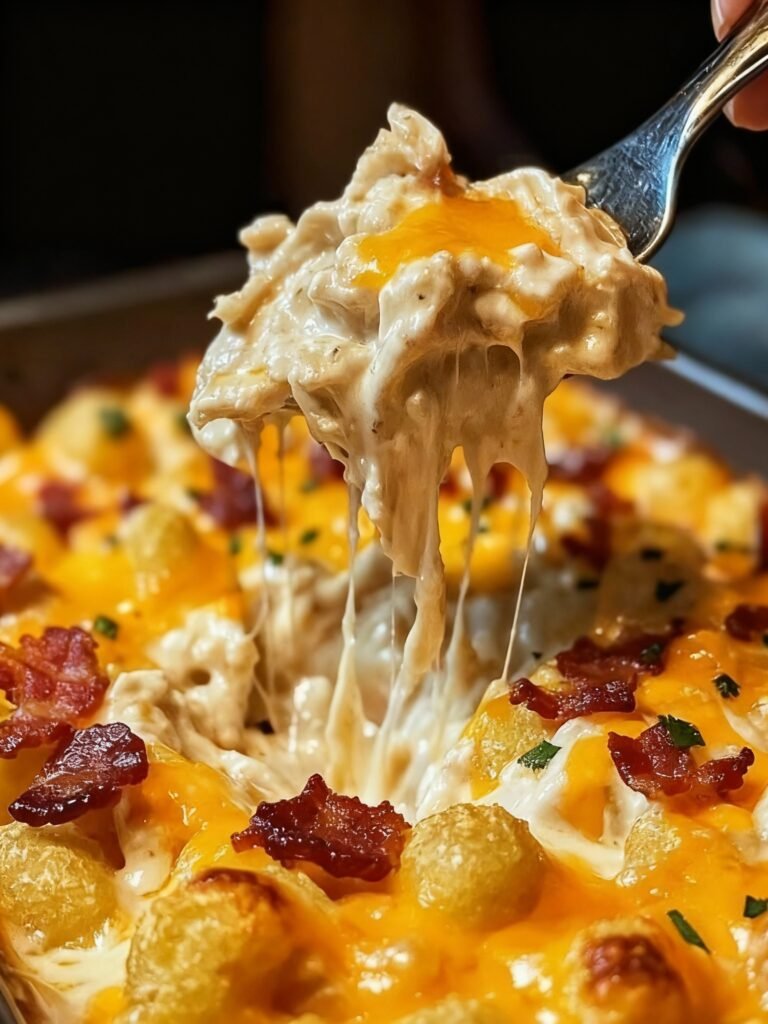 Chicken Bacon Ranch Tater Tot Casserole Recipe
