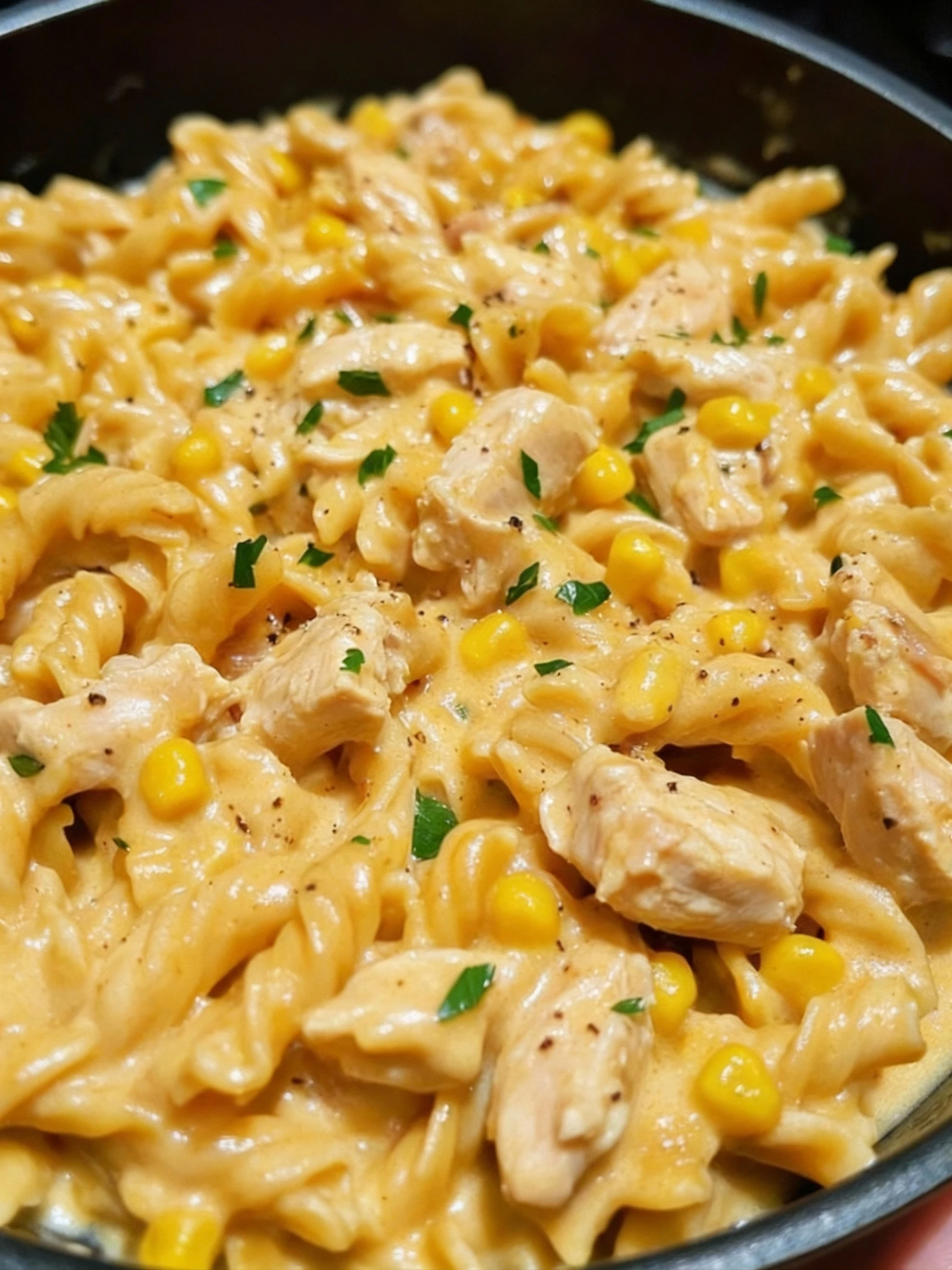 Chicken Pot Pie Pasta finished