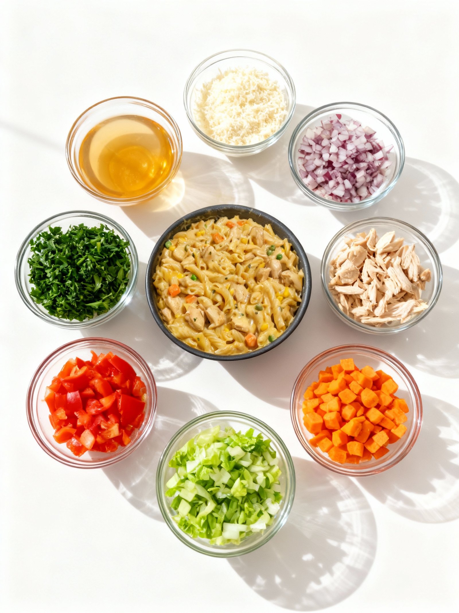 Chicken Pot Pie Pasta ingredients