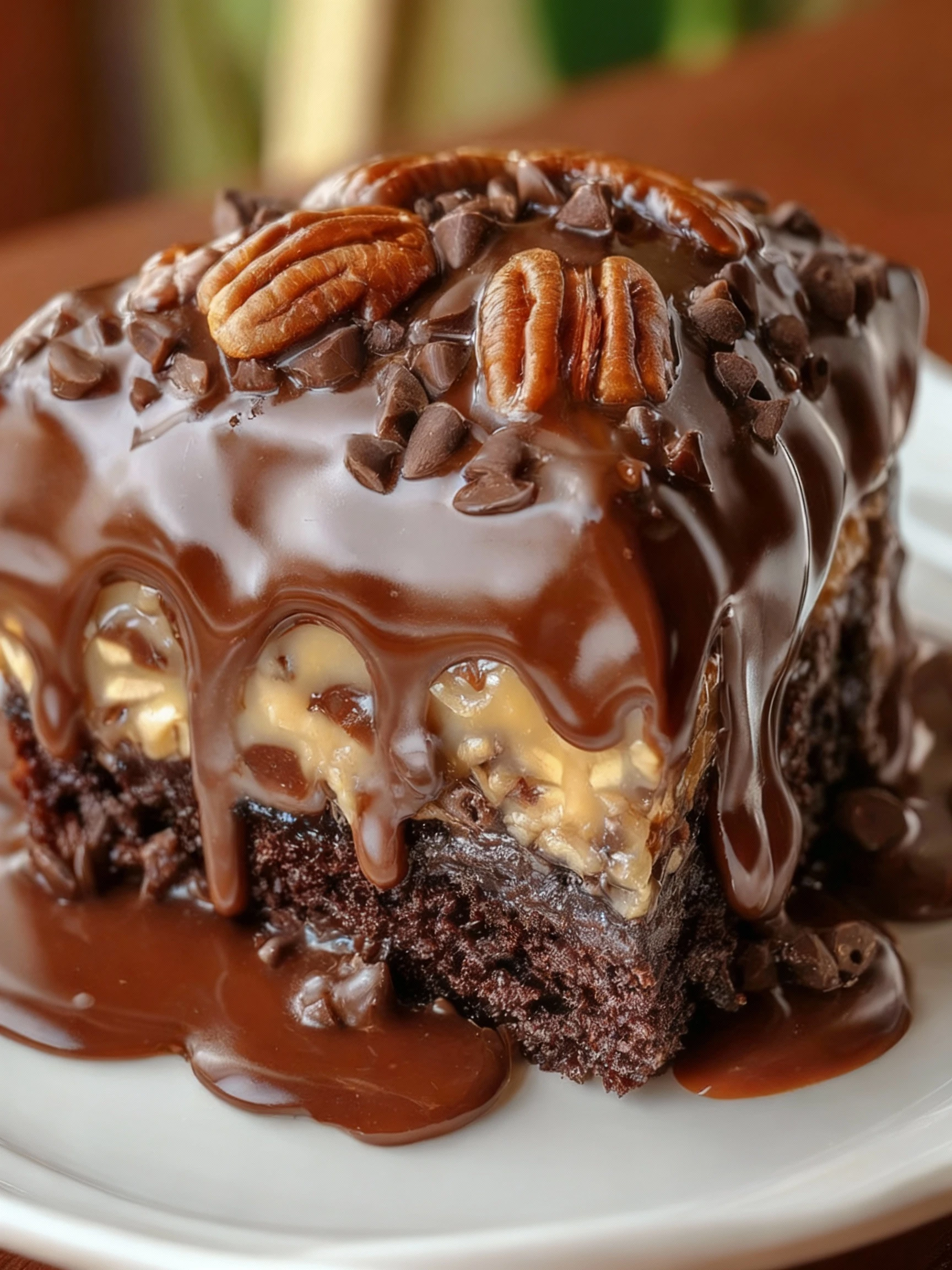 Chocolate Turtle Cake finished