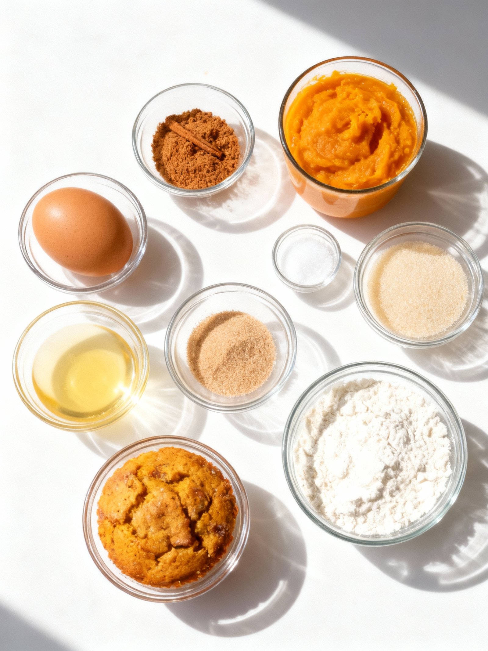 Cinnamon Sugar Pumpkin Muffins ingredients