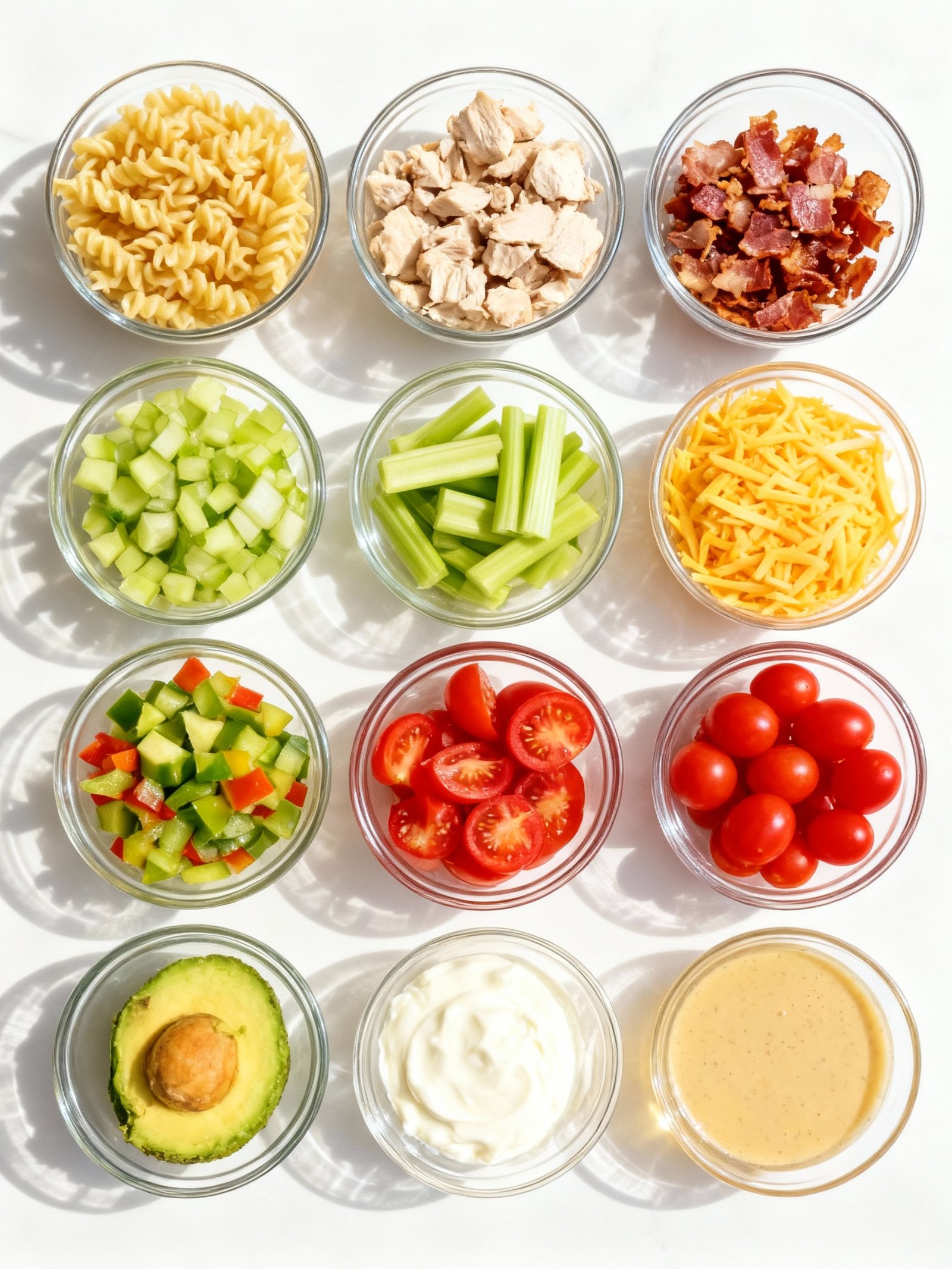Club Sandwich Pasta Salad ingredients