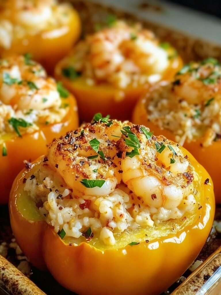 Crab and Shrimp Stuffed Bell Peppers Recipe