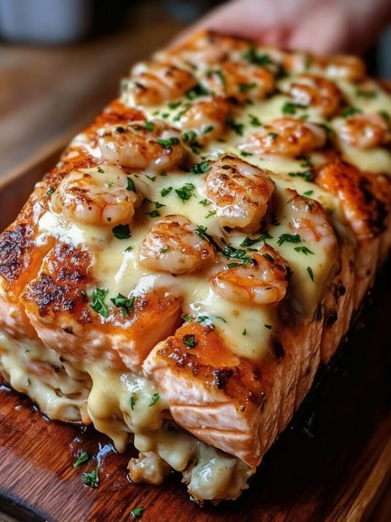 Crab and Shrimp Stuffed Salmon Recipe