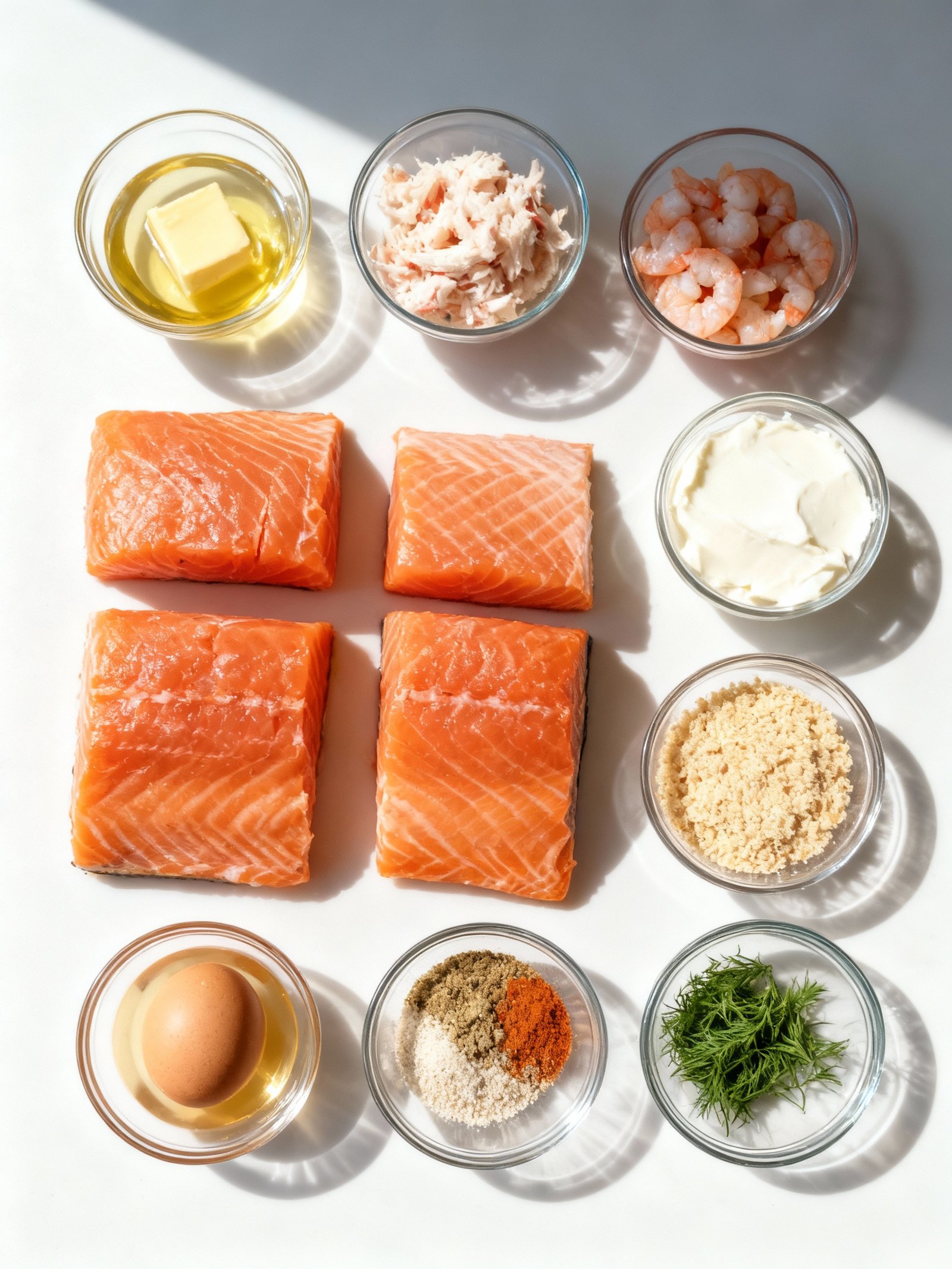 Crab & Shrimp Stuffed Salmon ingredients