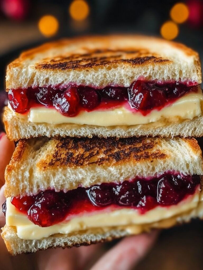 Cranberry Brie and Mozzarella Grilled Sandwich Recipe