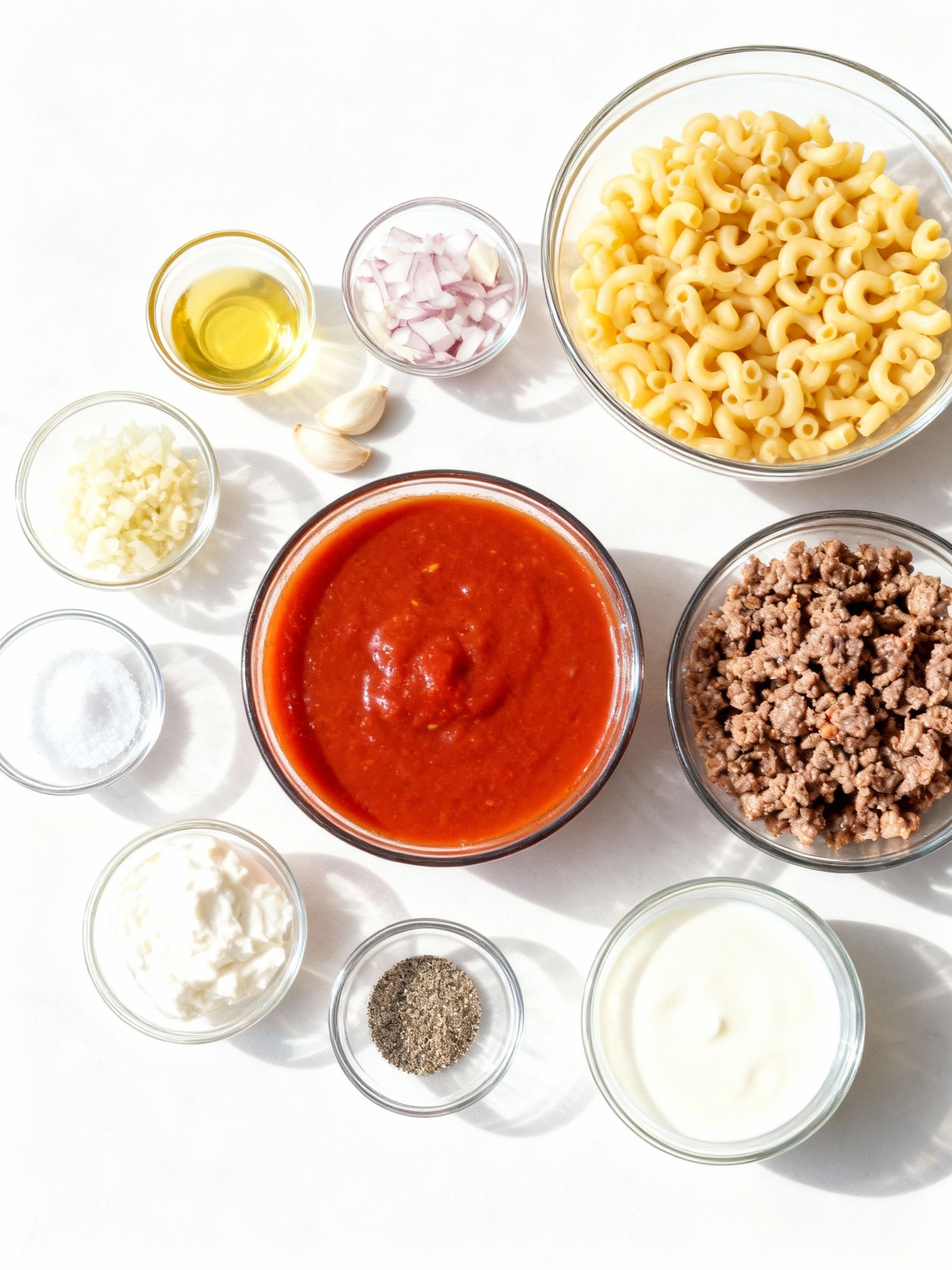 Creamy Beef & Mac Soup ingredients