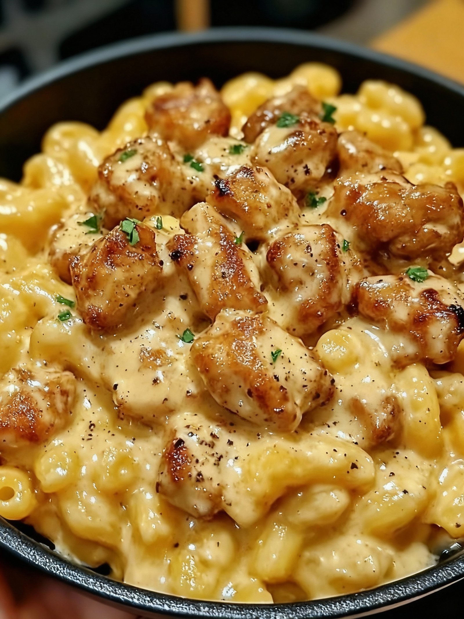 Creamy Honey Pepper Chicken Mac and Cheese Delight Recipe