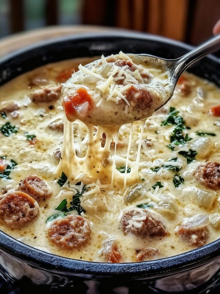 Creamy Parmesan Italian Sausage Soup Recipe