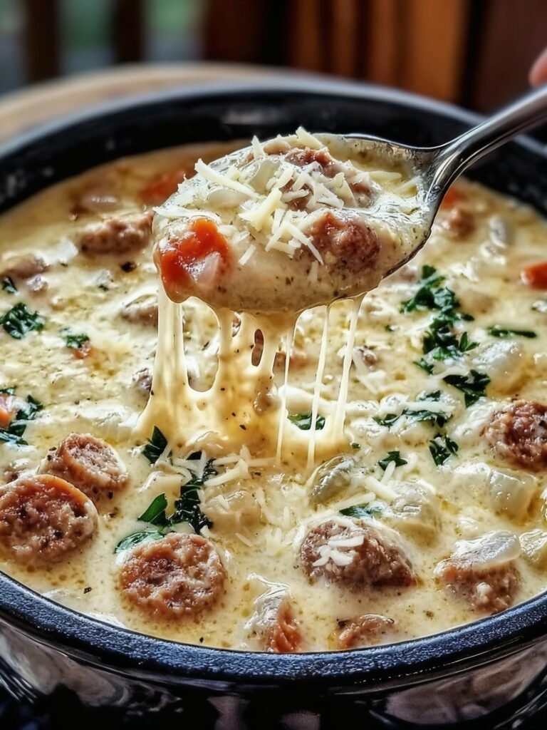 Creamy Parmesan Italian Sausage Soup Recipe