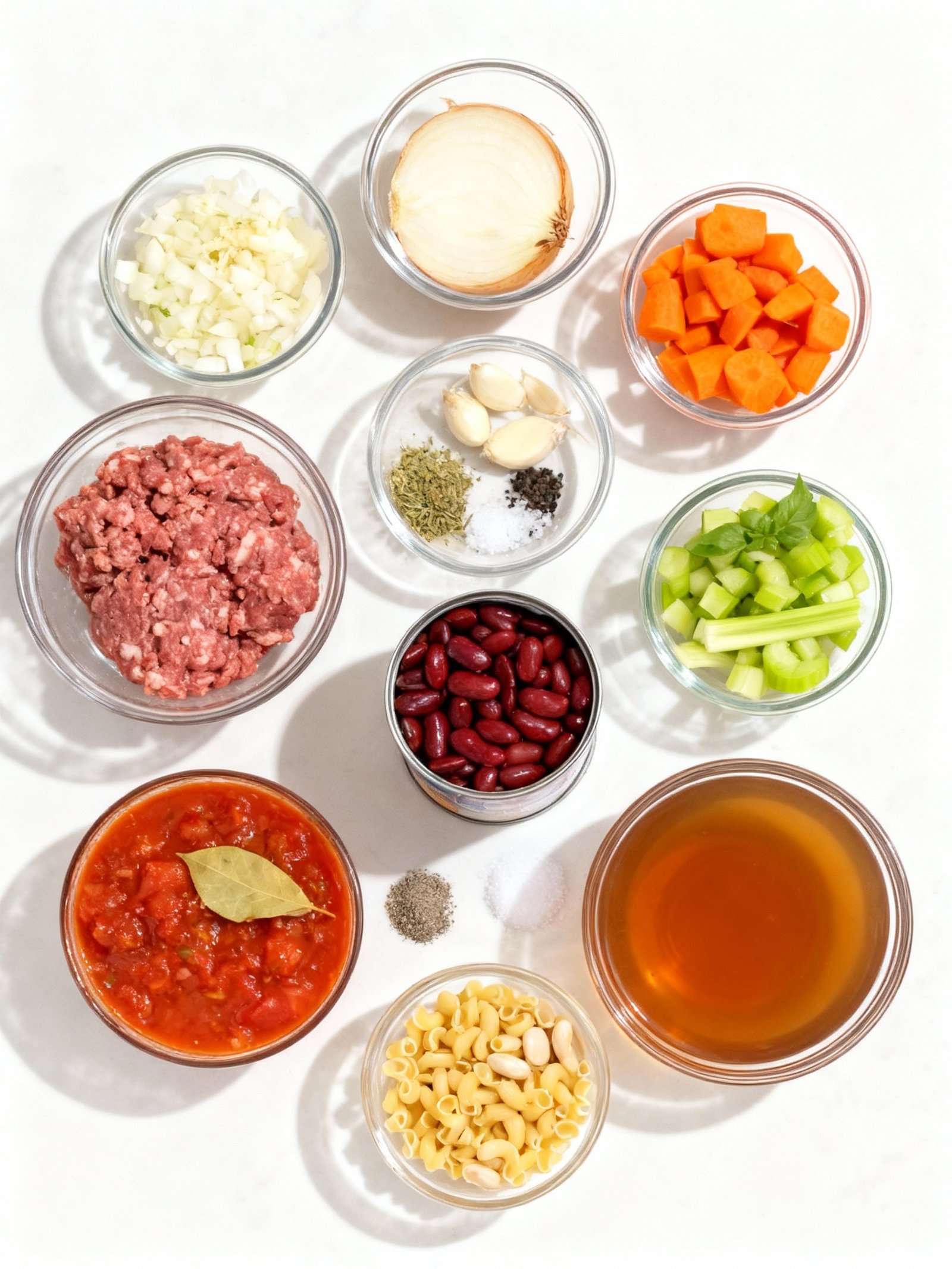 Crockpot Pasta Fagioli ingredients