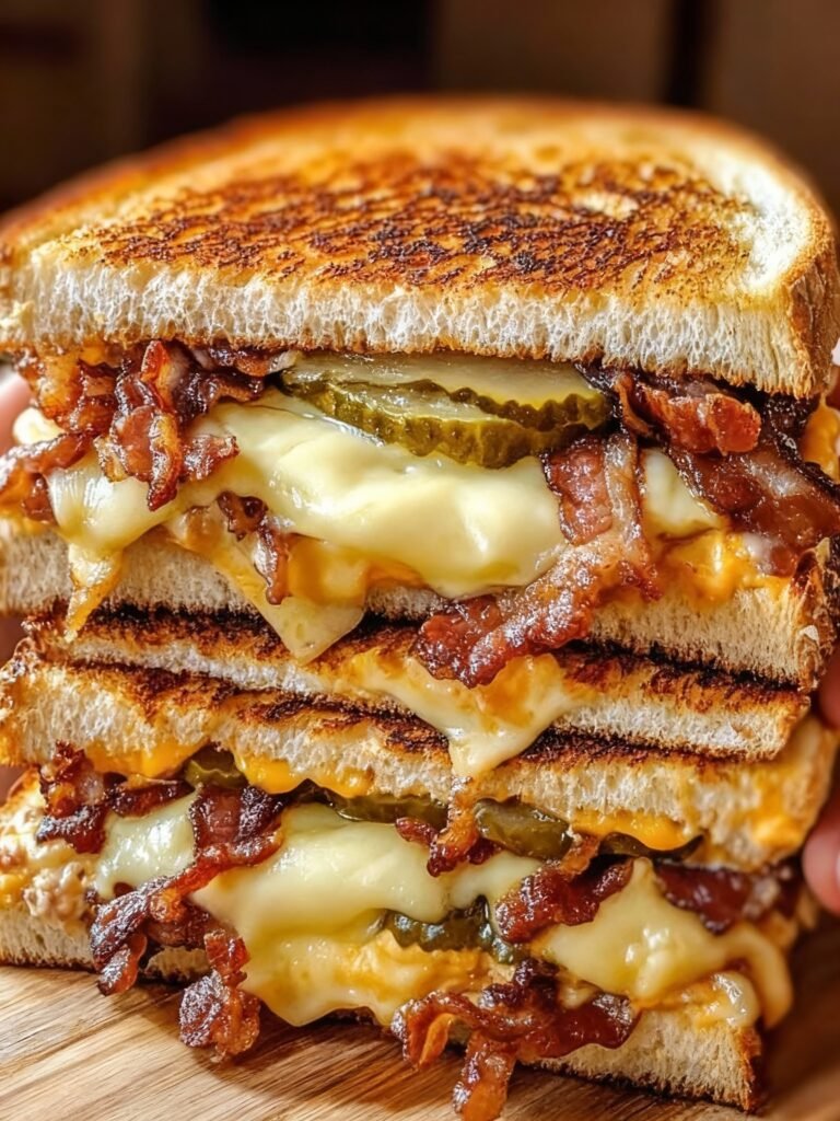 Dill Pickle Bacon Grilled Cheese Recipe