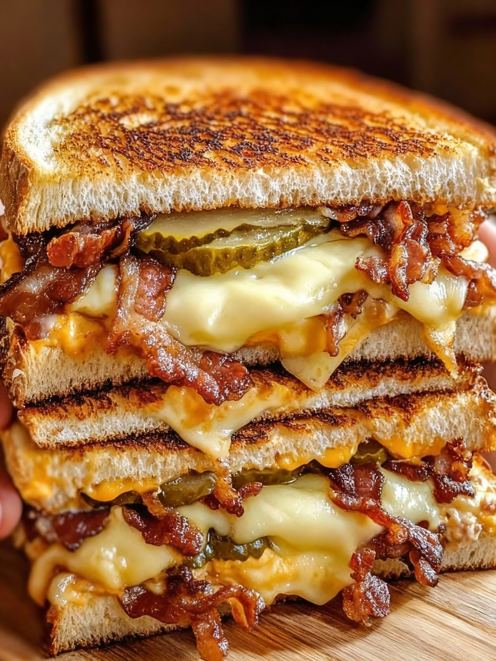 Dill Pickle Bacon Melt finished