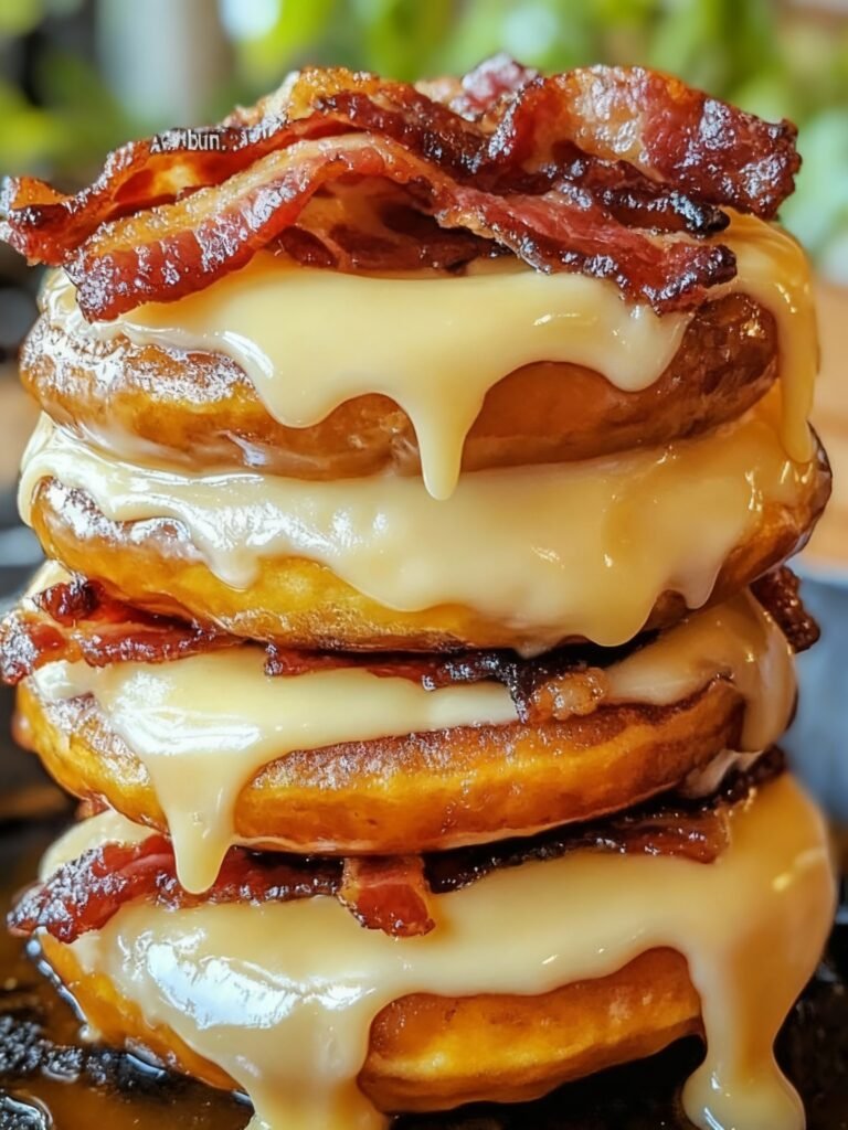 Bacon Maple Glazed Donut Grilled Cheese Recipe