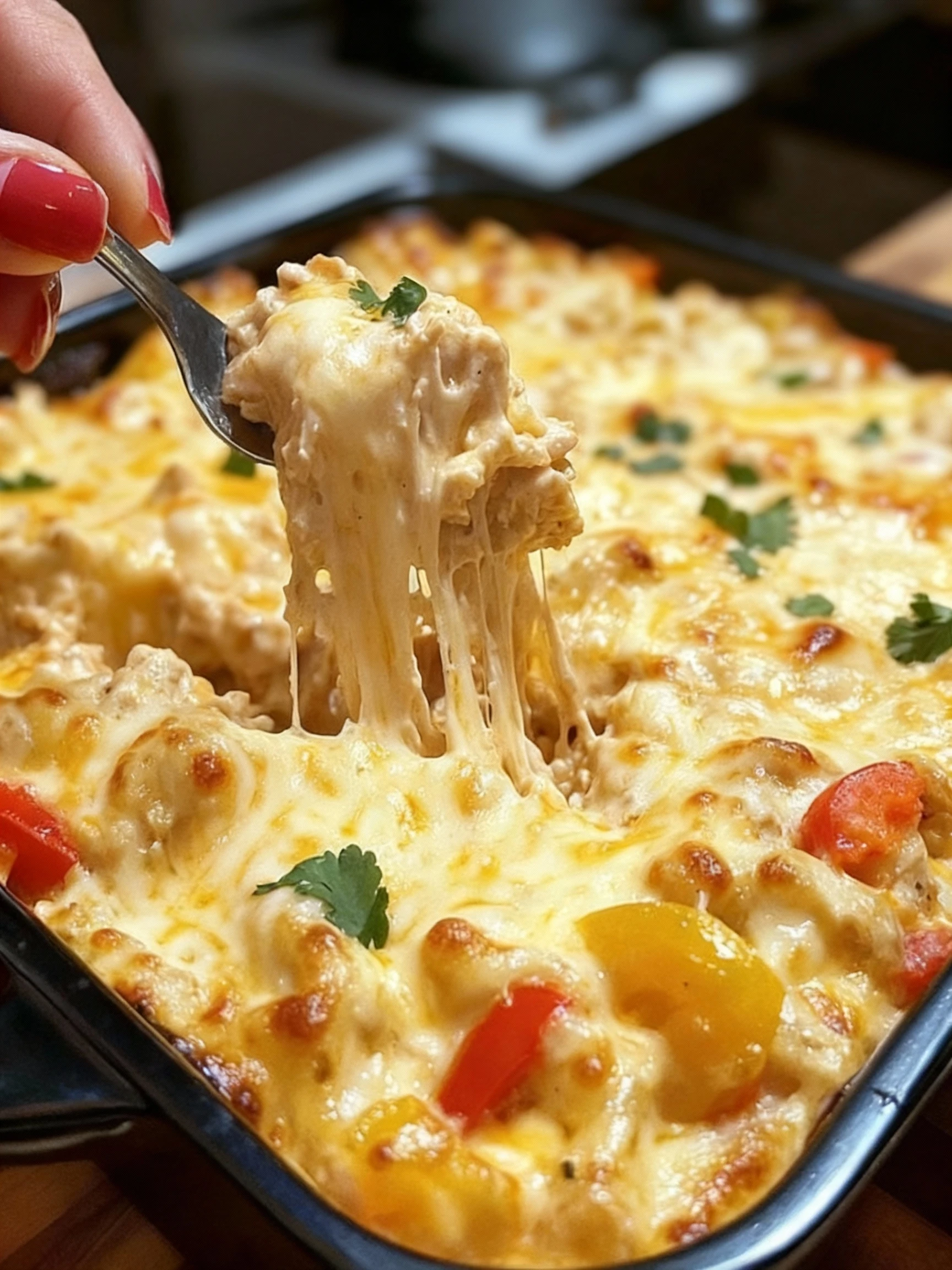 Fajita Chicken Casserole Bake finished