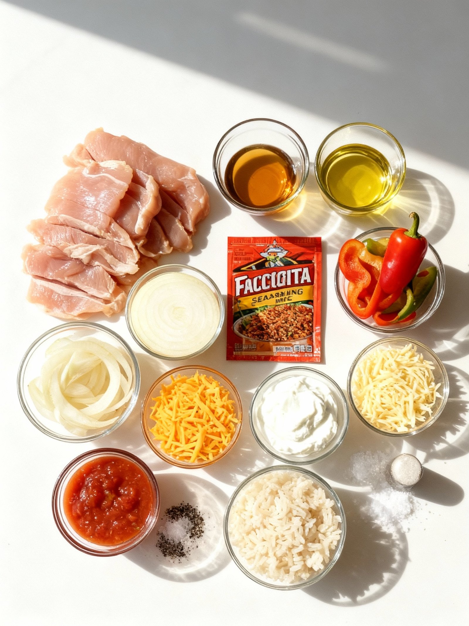 Fajita Chicken Casserole ingredients
