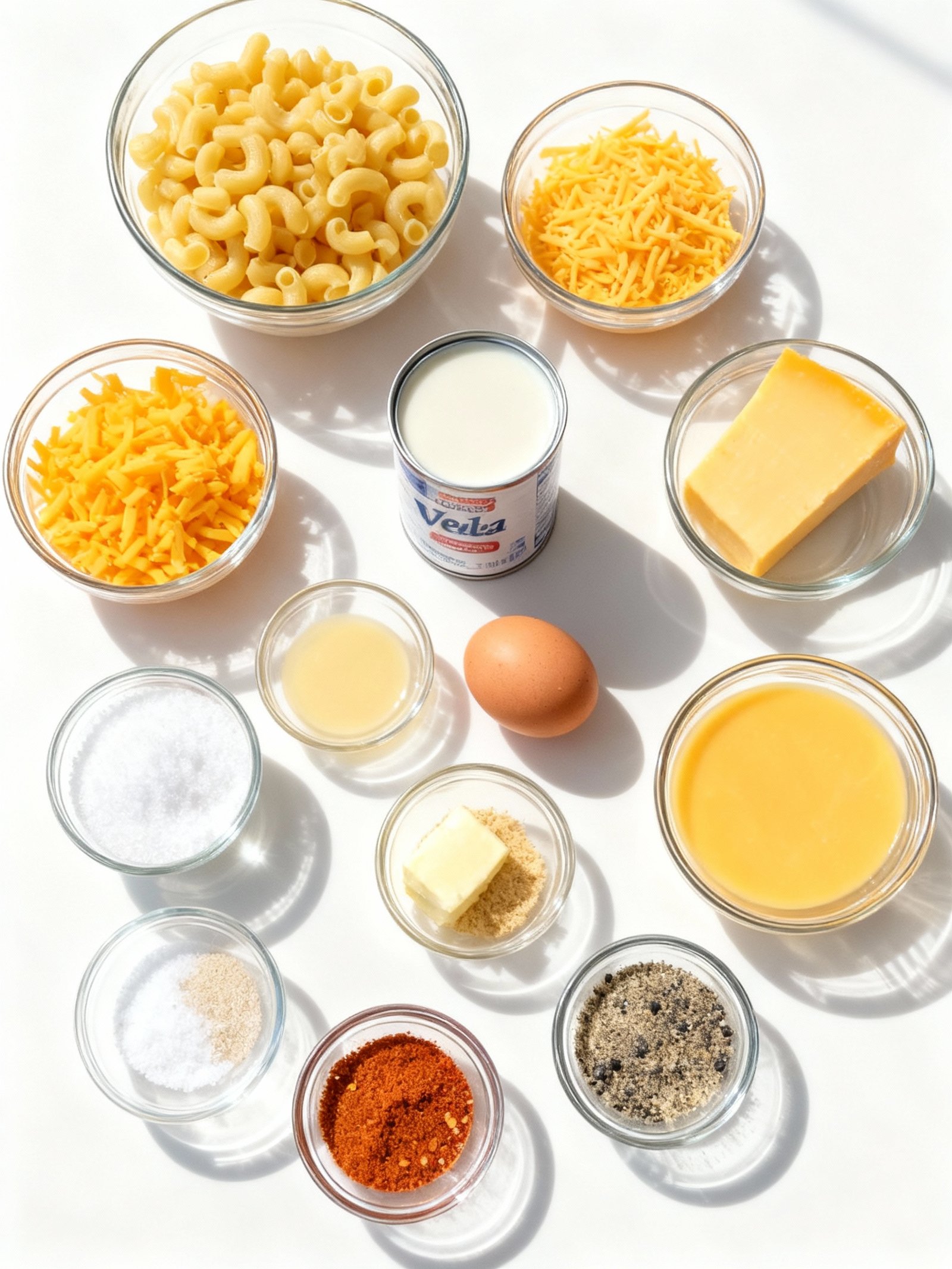 Five Cheese Baked Mac & Cheese ingredients