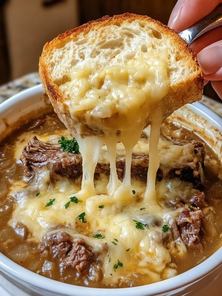 French Onion Beef Short Rib Soup Recipe