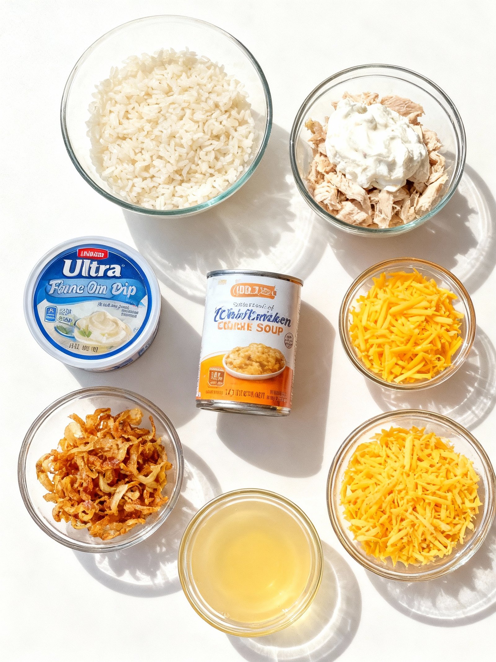 French Onion Chicken Rice Bake ingredients