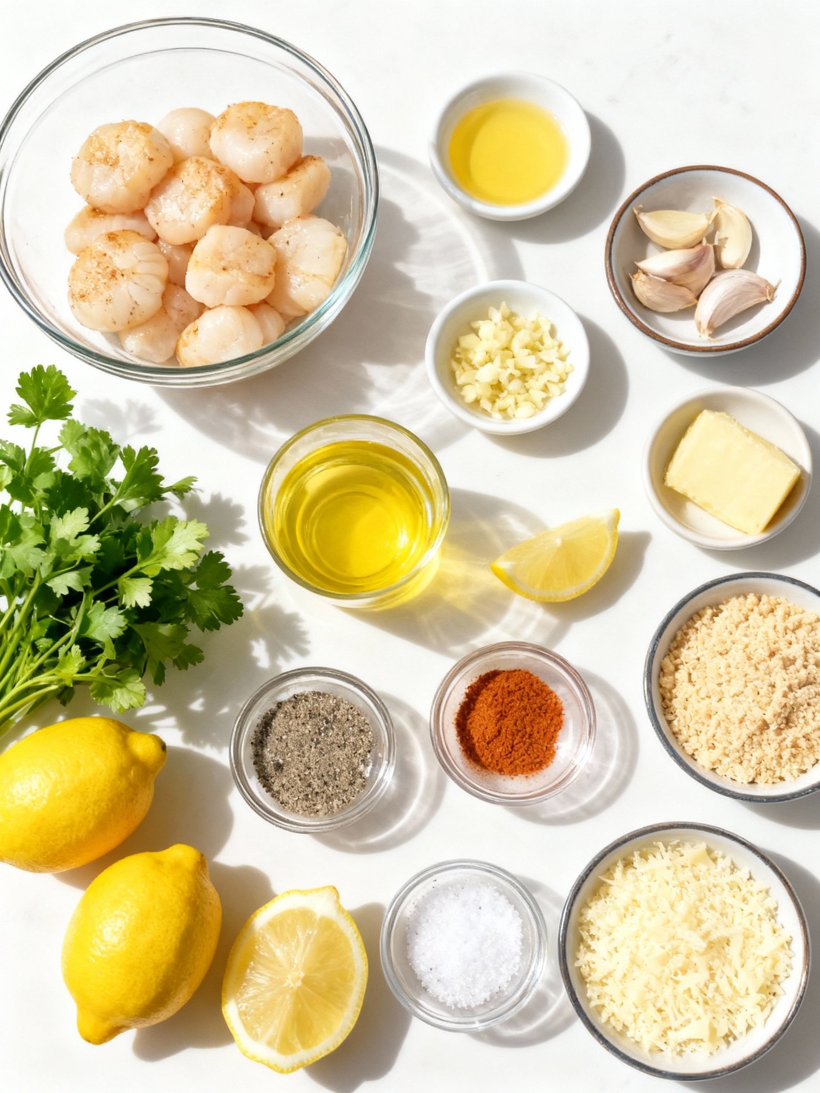 Garlic Butter Baked Scallops ingredients