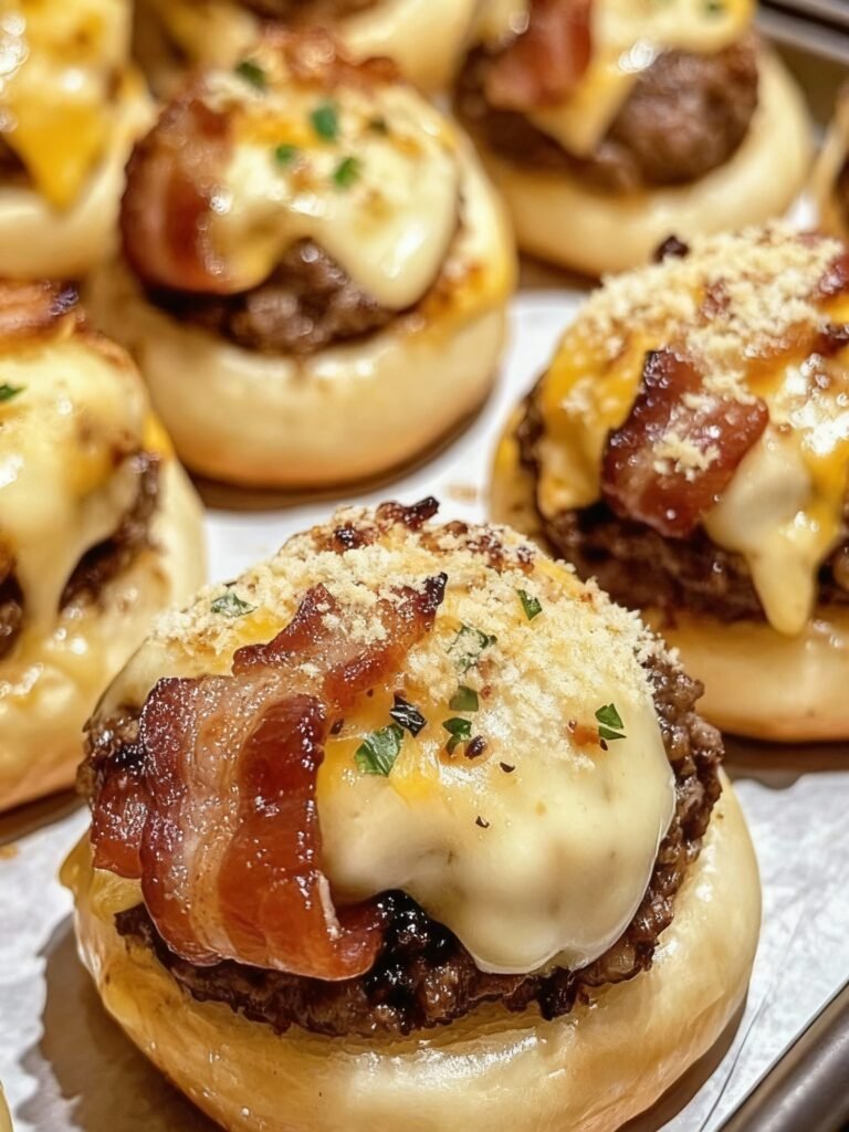 Garlic Parmesan Cheeseburger Bombs Recipe