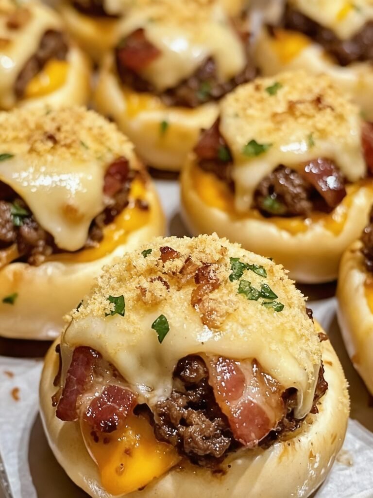 Garlic Parmesan Cheeseburger Bombs Recipe