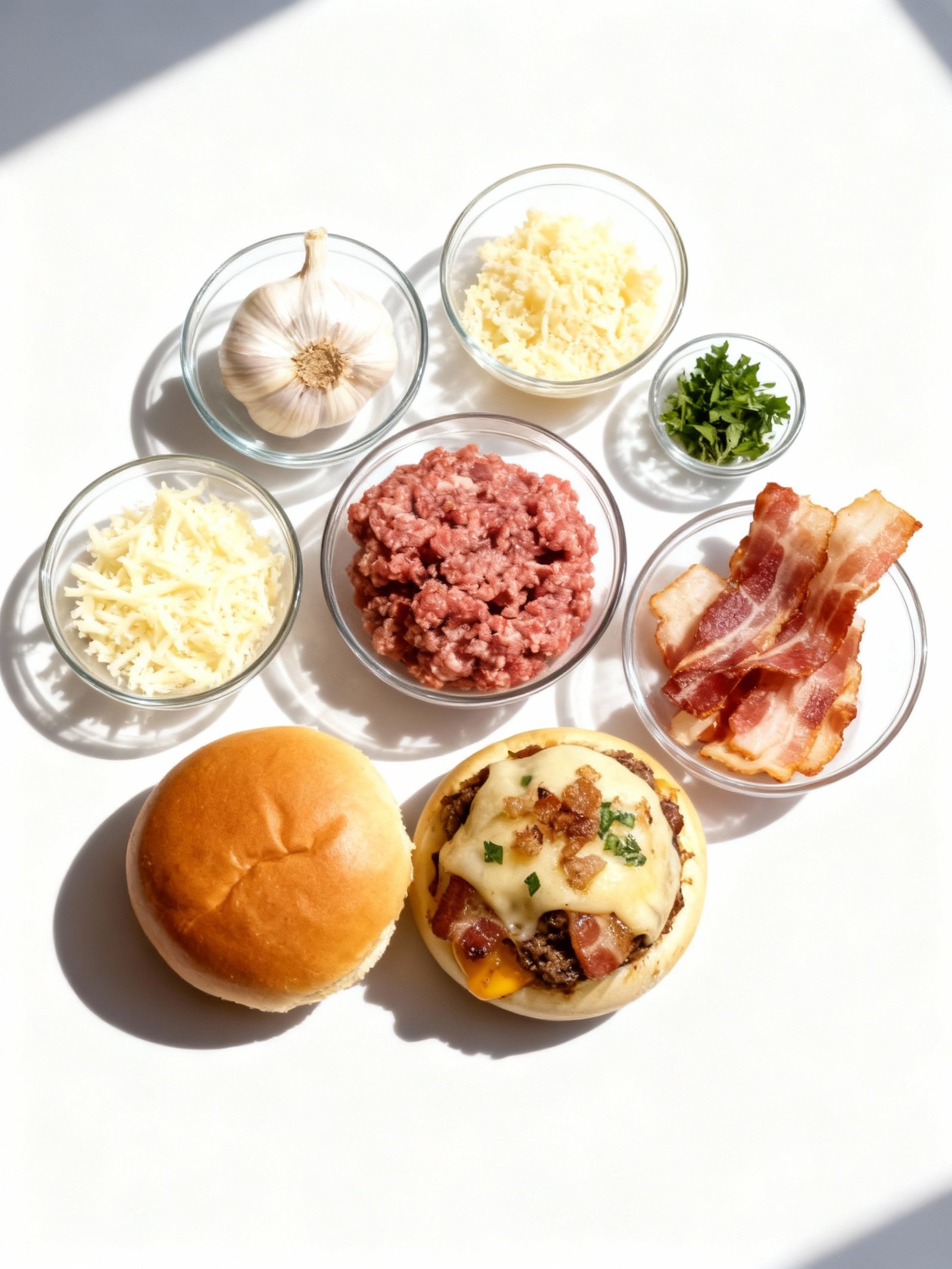 Garlic Parmesan Cheeseburger Bombs ingredients