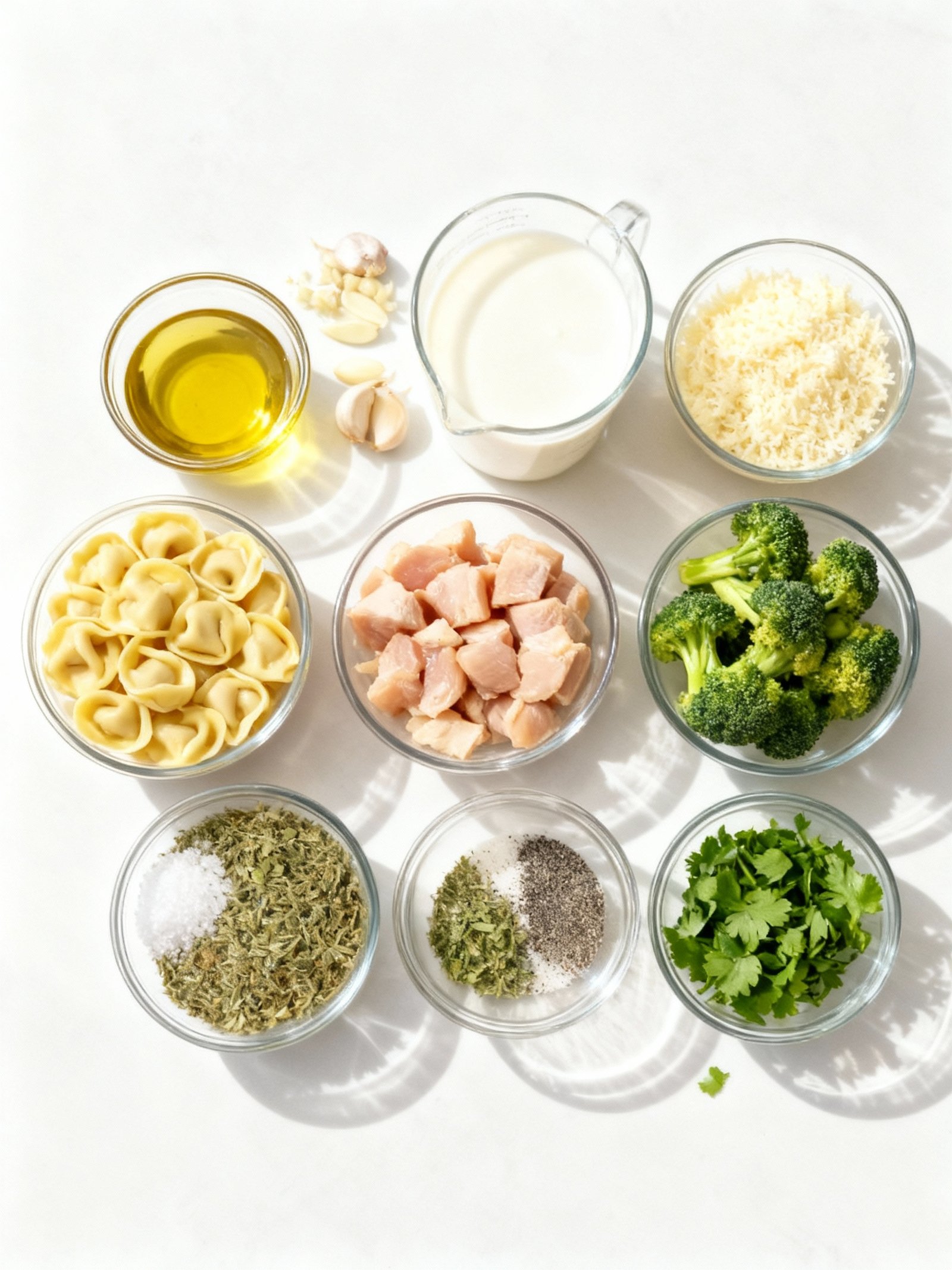 Garlic Parmesan Chicken Tortellini and Broccoli ingredients
